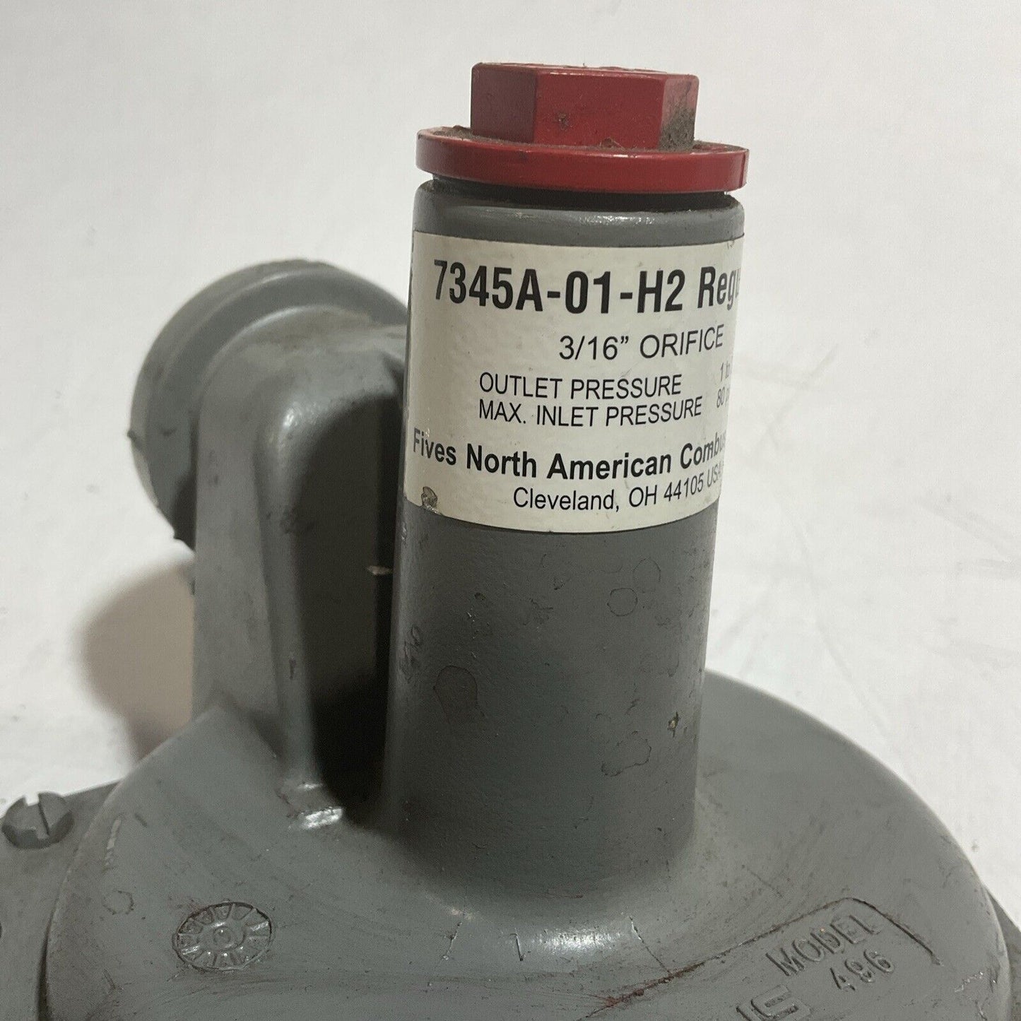 SENSUS 7345A-01-H2 MODEL 496 GAS PRESSURE REGULATOR 80 PSI N3M