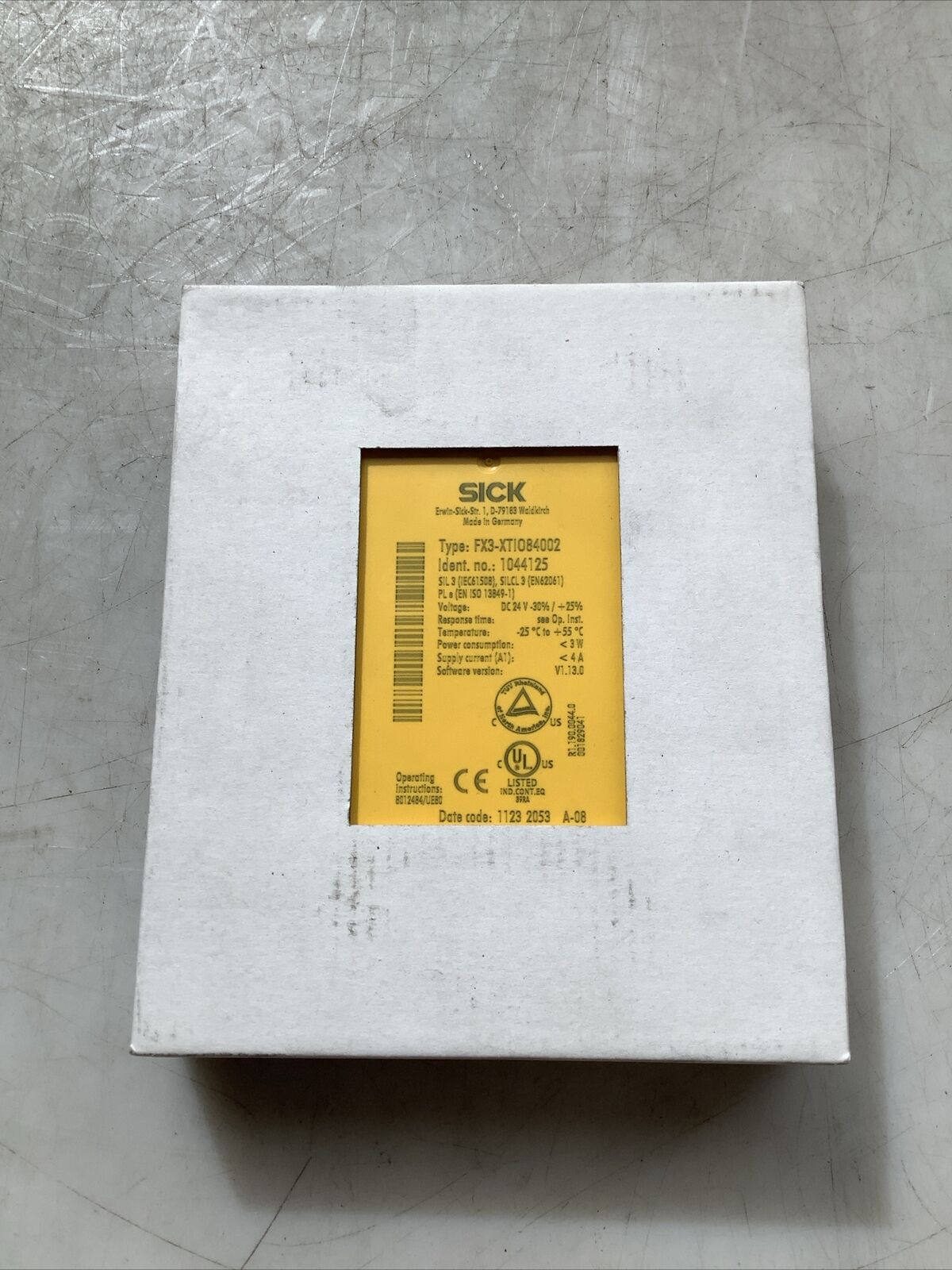 SICK FX3-XTIO84002 1044125 SAFETY RELAY U3S