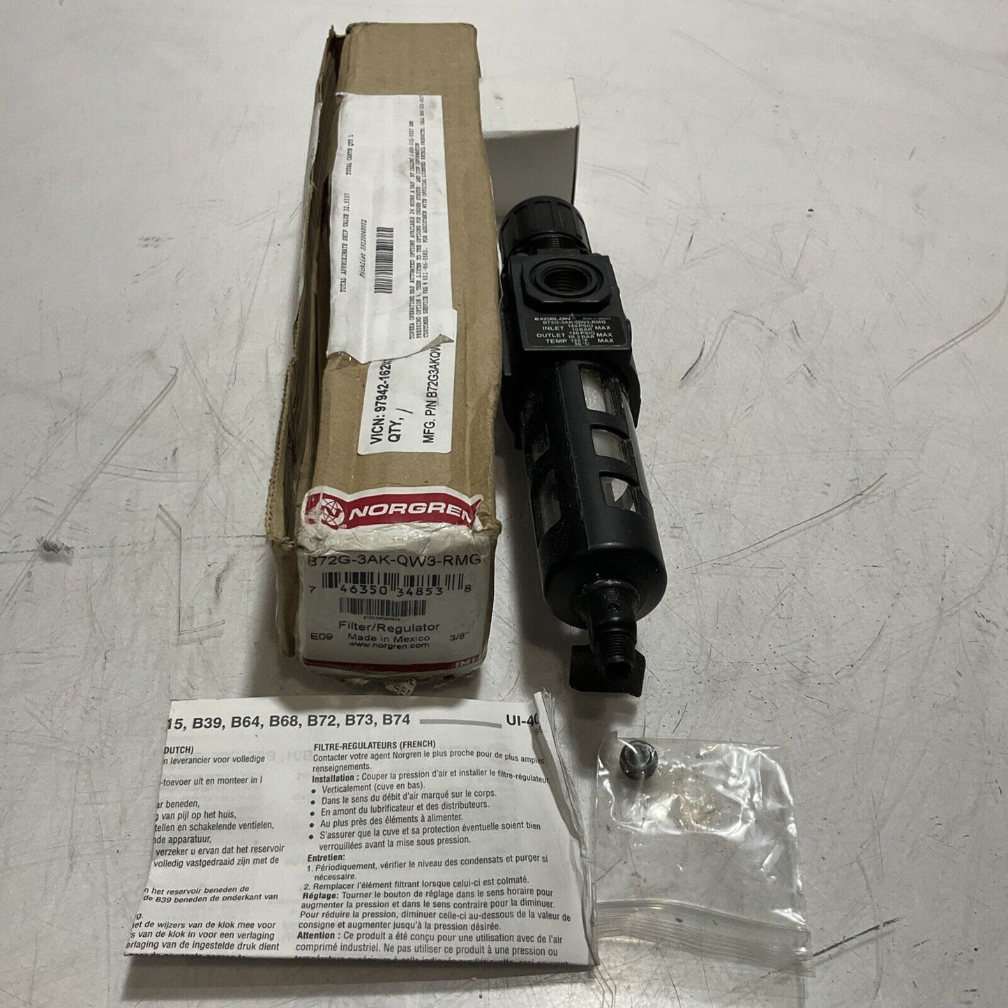 NORGREEN  B72G-3AK-QW3-RMG FILTER  REGULATOR  U3S