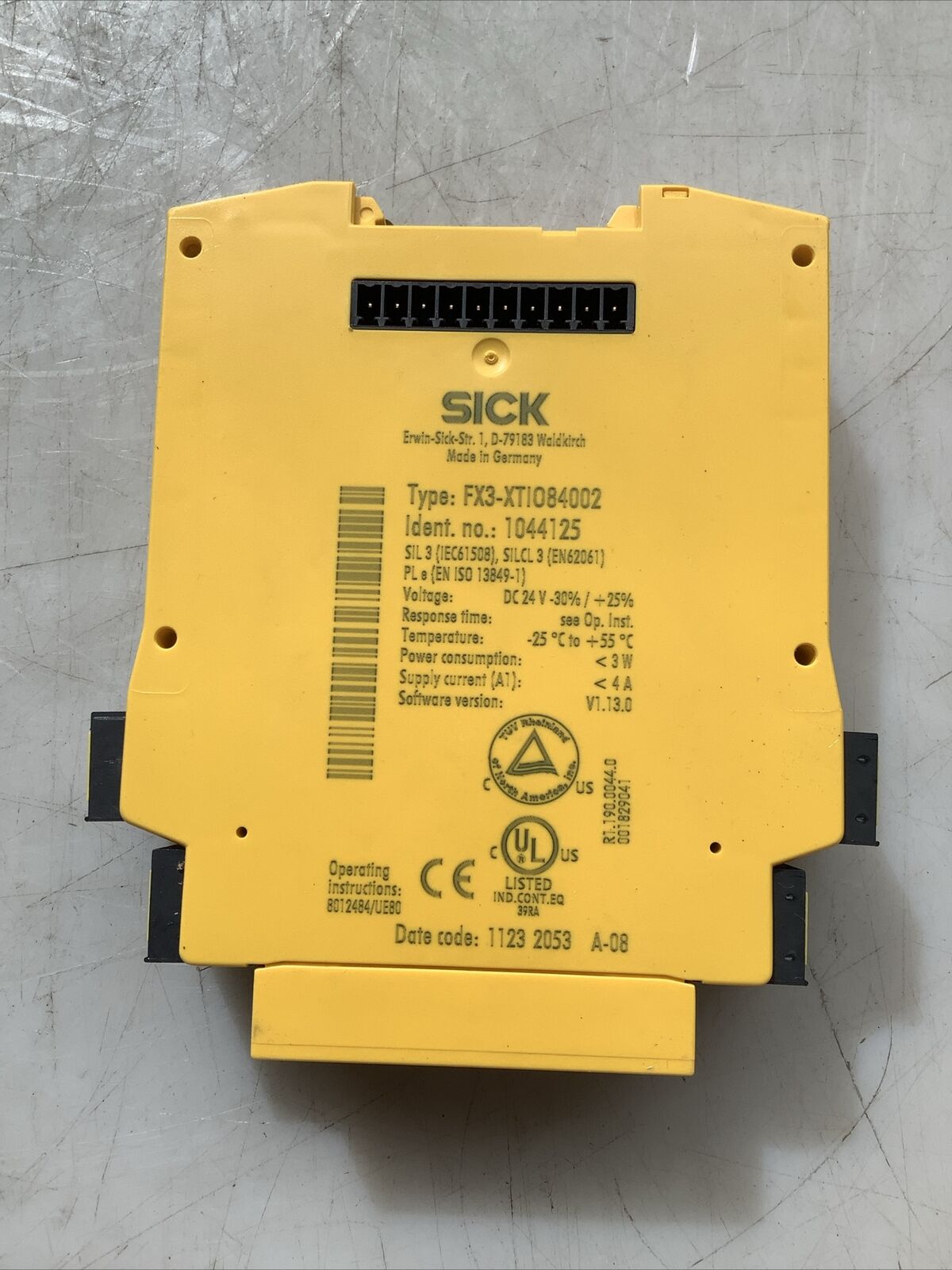 SICK FX3-XTIO84002 1044125 SAFETY RELAY U3S