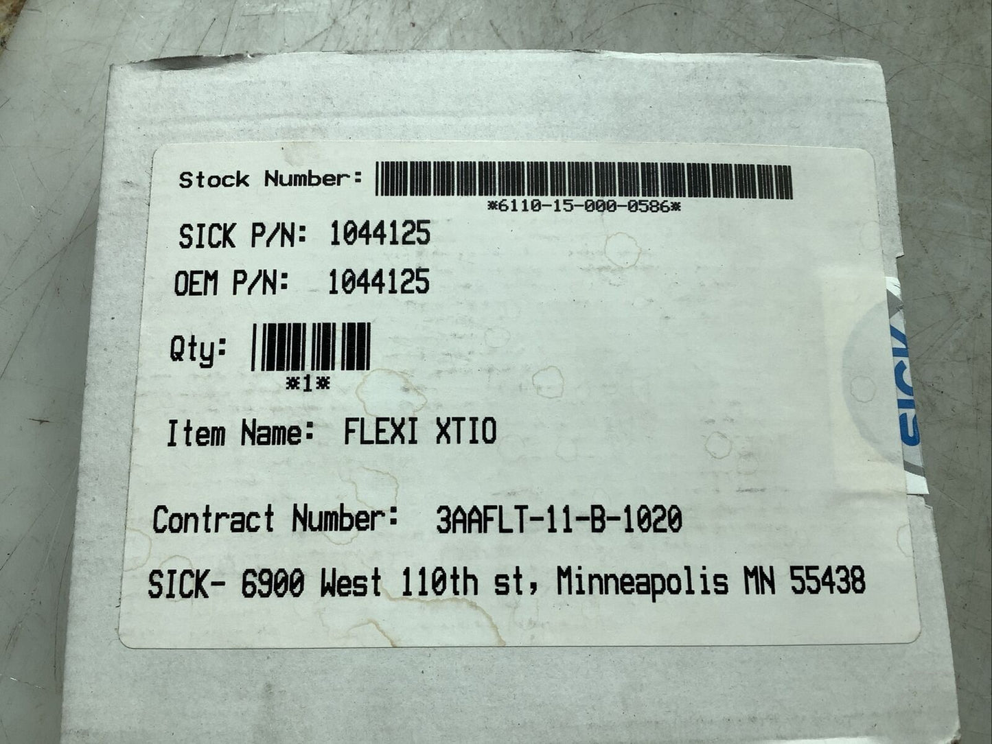 SICK FX3-XTIO84002 1044125 SAFETY RELAY U3S