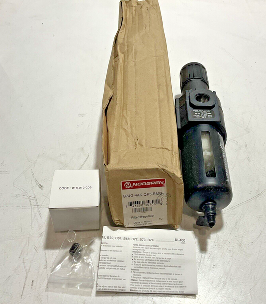 NORGREN B74G-4AK-QP3-RMG  FILTER /REGULATOR  COMBO U3S