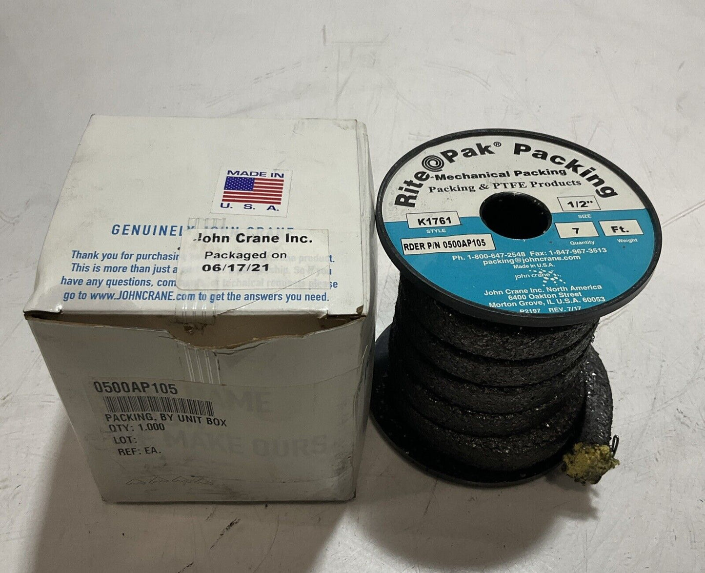 JONNCRANE 1/2" 7'  K1761 0500AP105   MECHANICAL PACKING   554