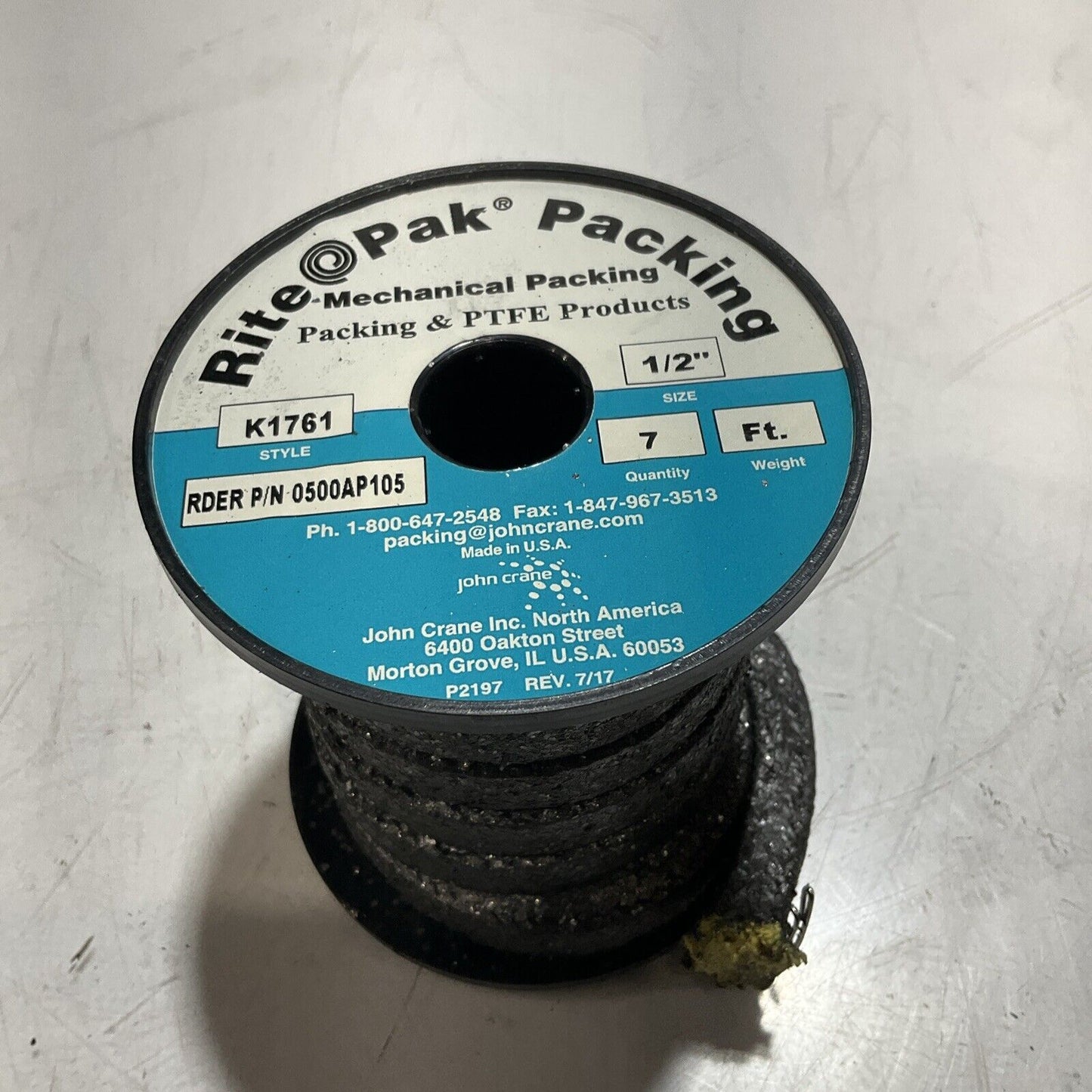 JONNCRANE 1/2" 7'  K1761 0500AP105   MECHANICAL PACKING   554