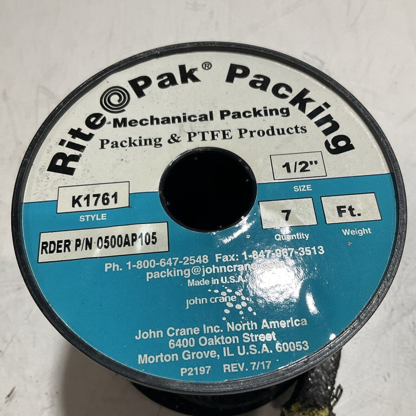 JONNCRANE 1/2" 7'  K1761 0500AP105   MECHANICAL PACKING   554