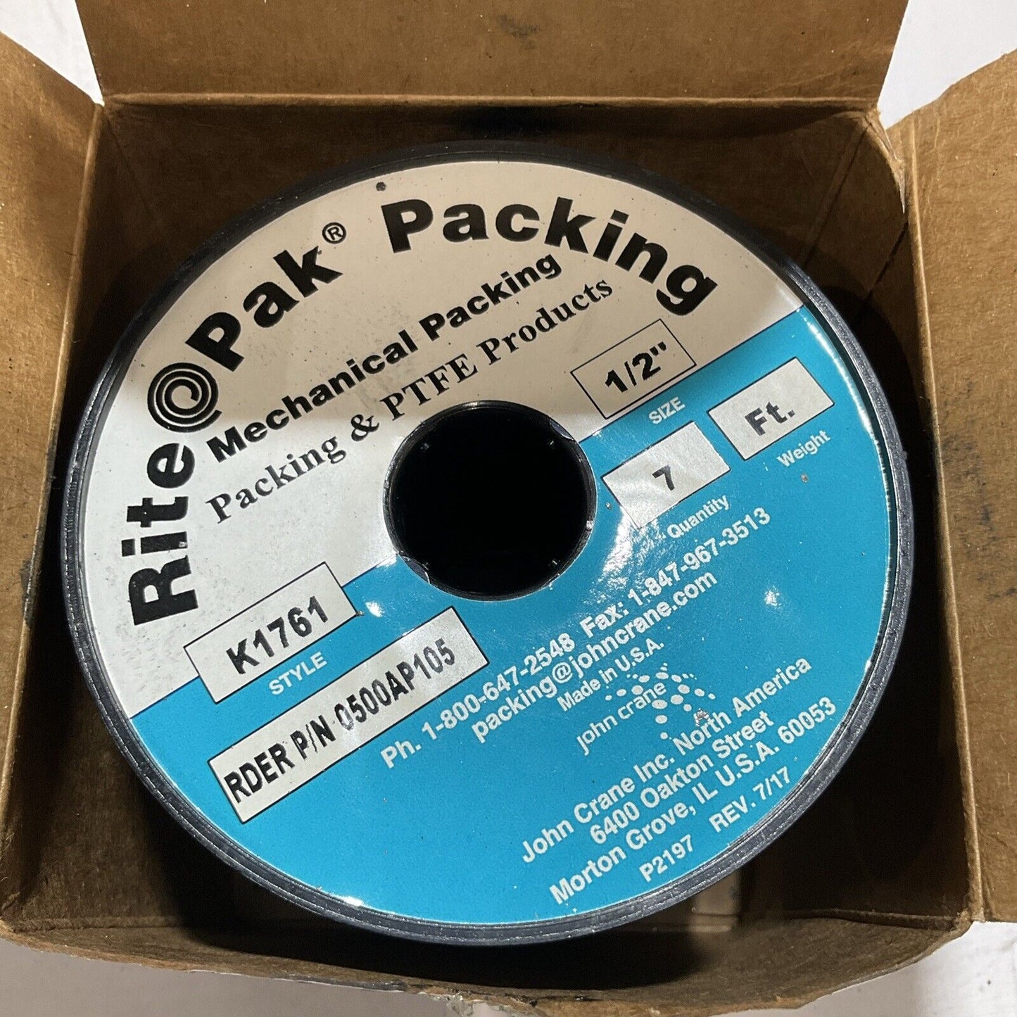 JONNCRANE 1/2" 7'  K1761 0500AP105   MECHANICAL PACKING   554