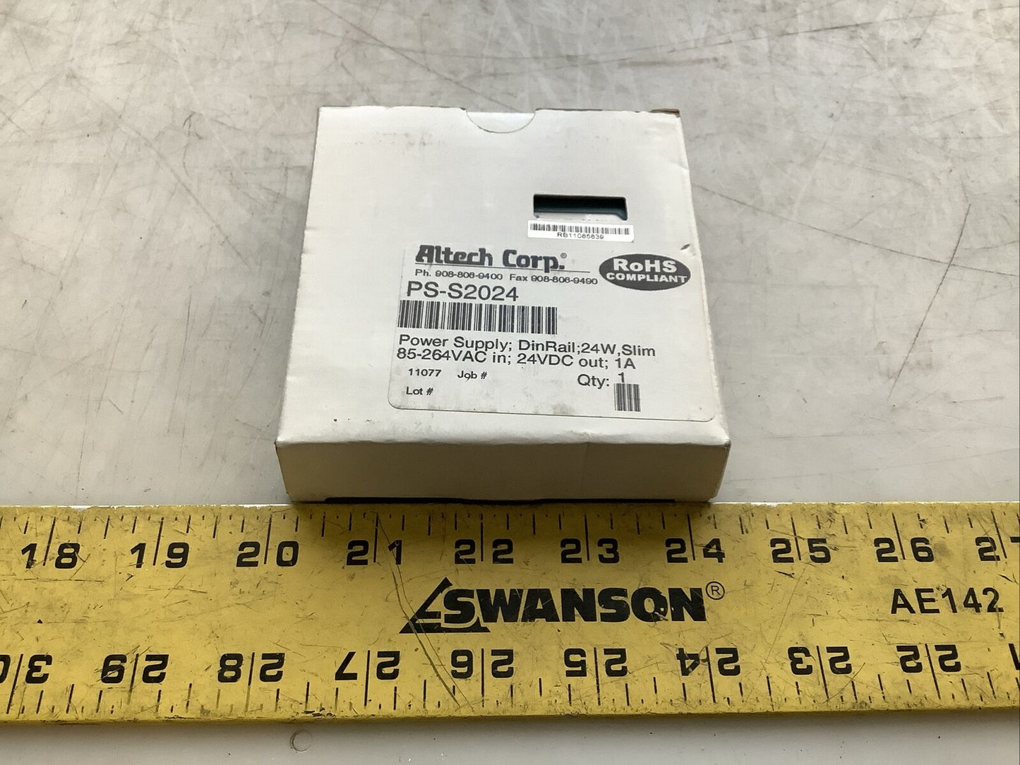 ALTECH CORP PS-S2024 100-240VAC 0.55A 24VDC POWER SUPPLY U3S