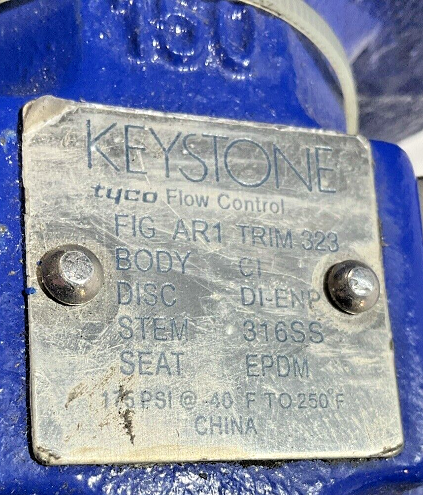 KEYSTONE TYCO F001  FLOW CONTROL BUTTERFLY VALVE  N3M