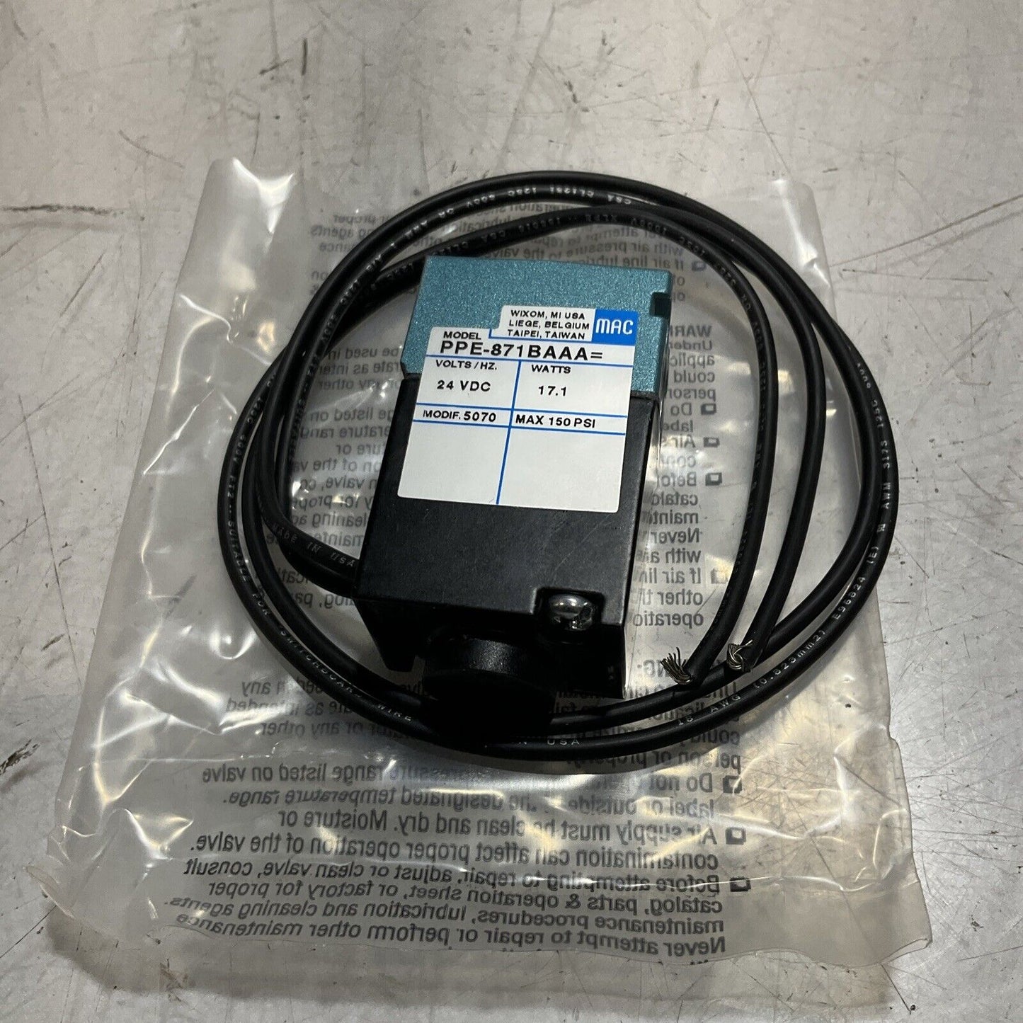 MAC  PPE-871BAAA  PILOT  OPERATOR  U3S