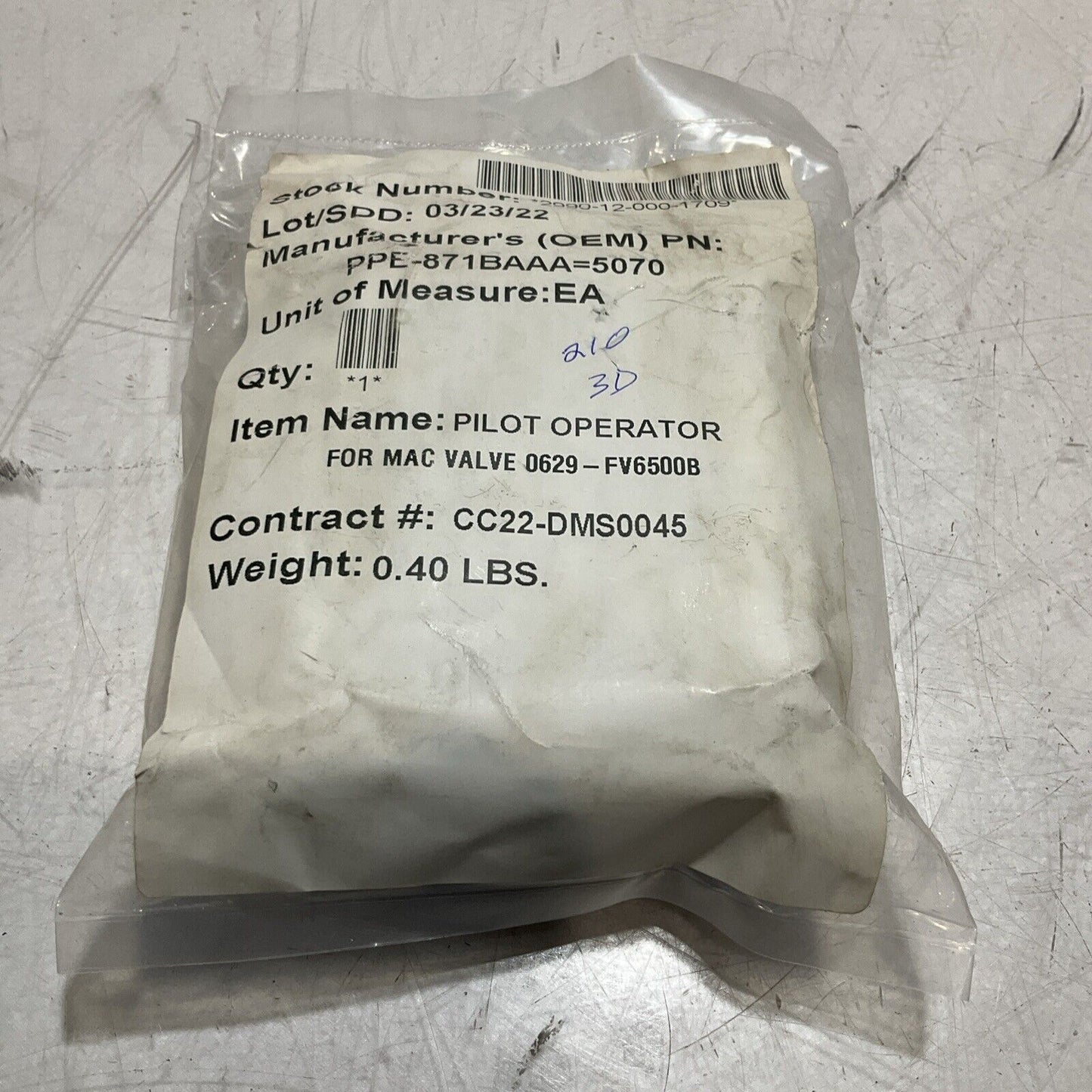 MAC  PPE-871BAAA  PILOT  OPERATOR  U3S