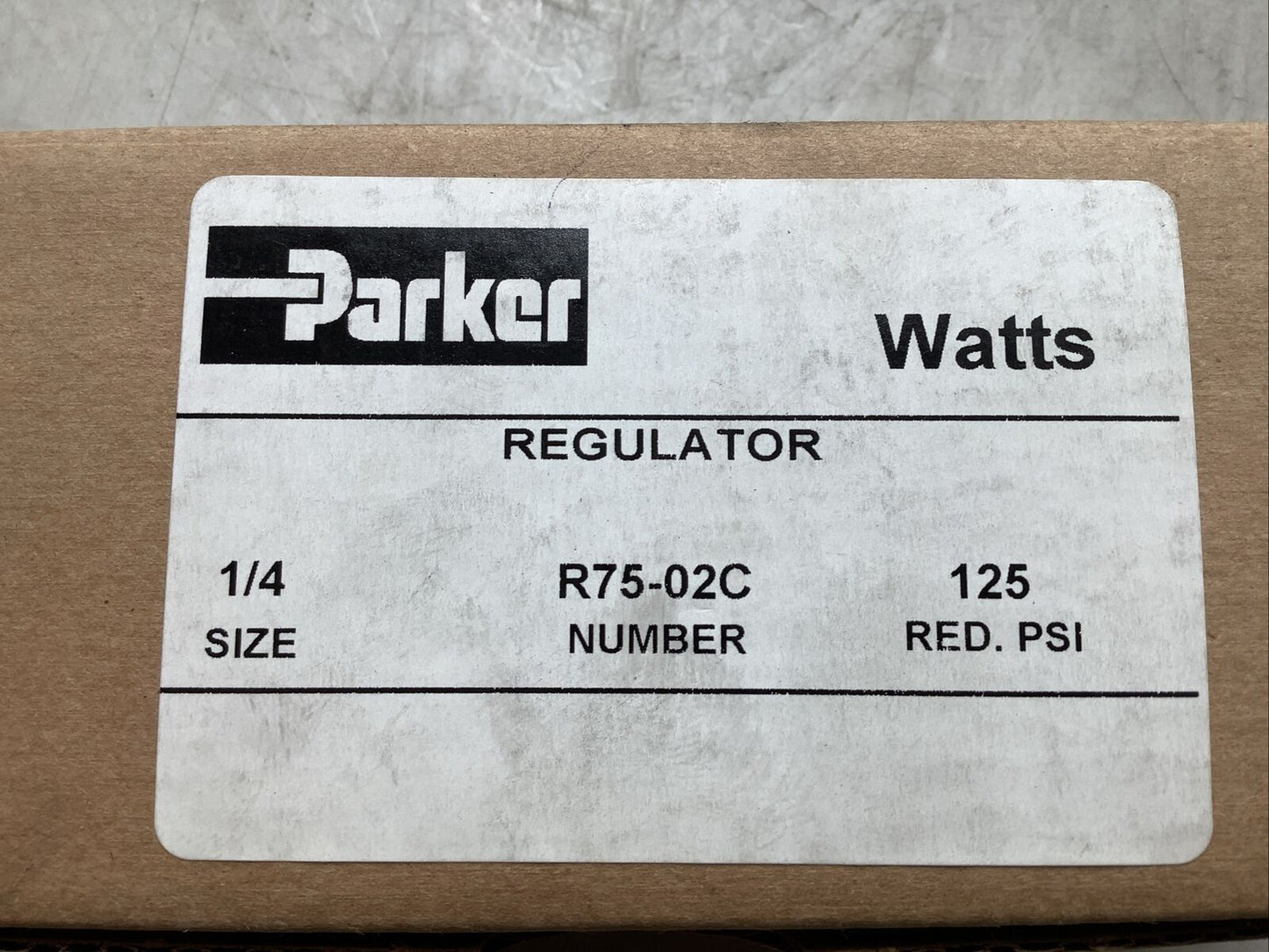 PARKER R75-02C REGULATOR 1/4IN 0-125PSI U3S