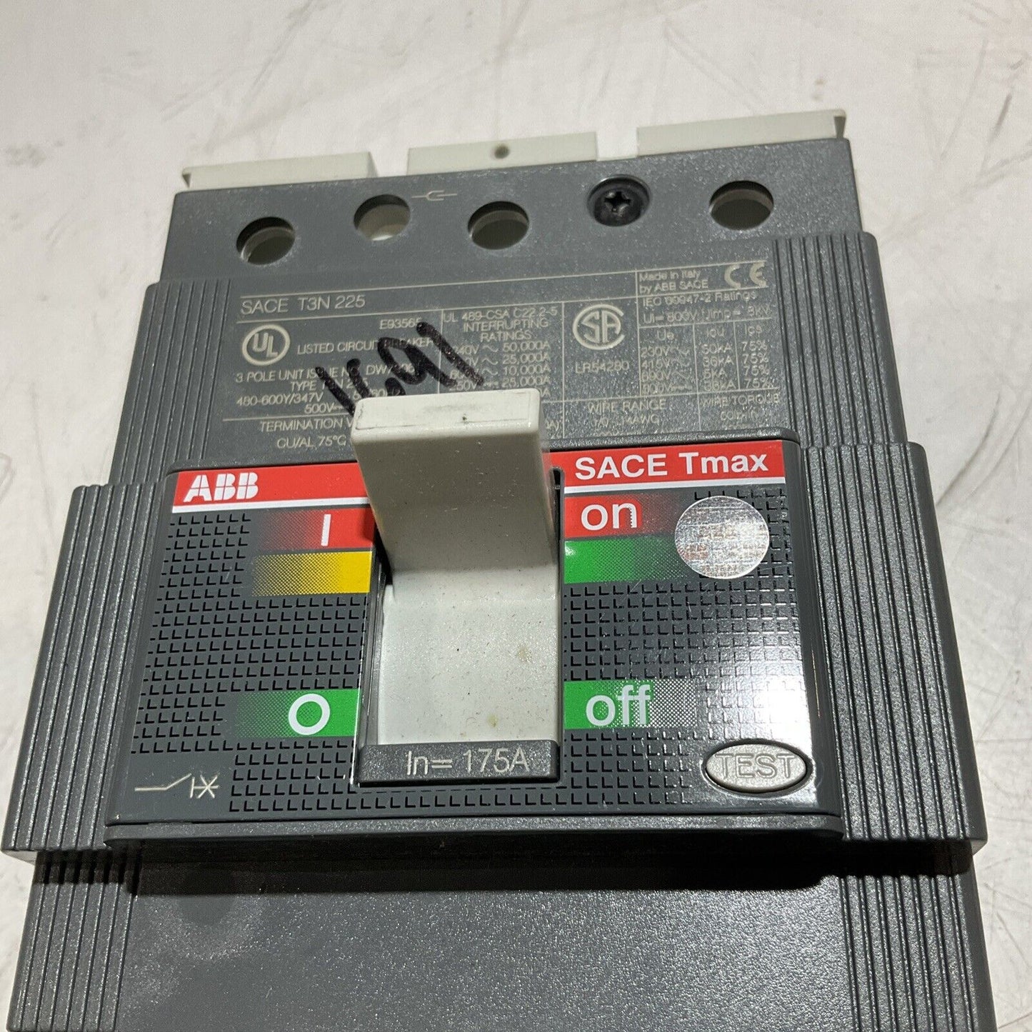 ABB SACE T3N225 SACE TMAX 175A  CIRCUIT BREAKER U3S