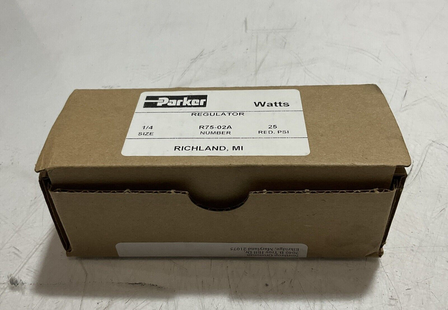 PARKER  R75-02A PNEUMATIC DIVISION REGULATOR  PRESSURE U3S