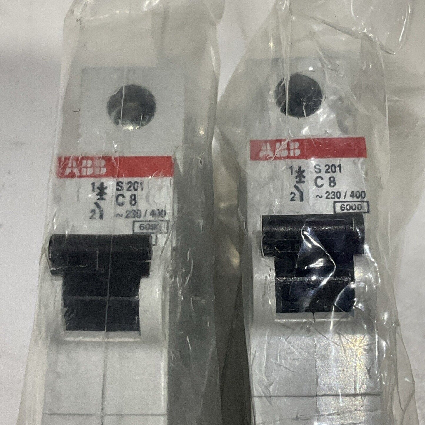 ABB S 201 C 8 S201-C8 MINI CIRCUIT BREAKER 230/400 LOT OF 2 U3S