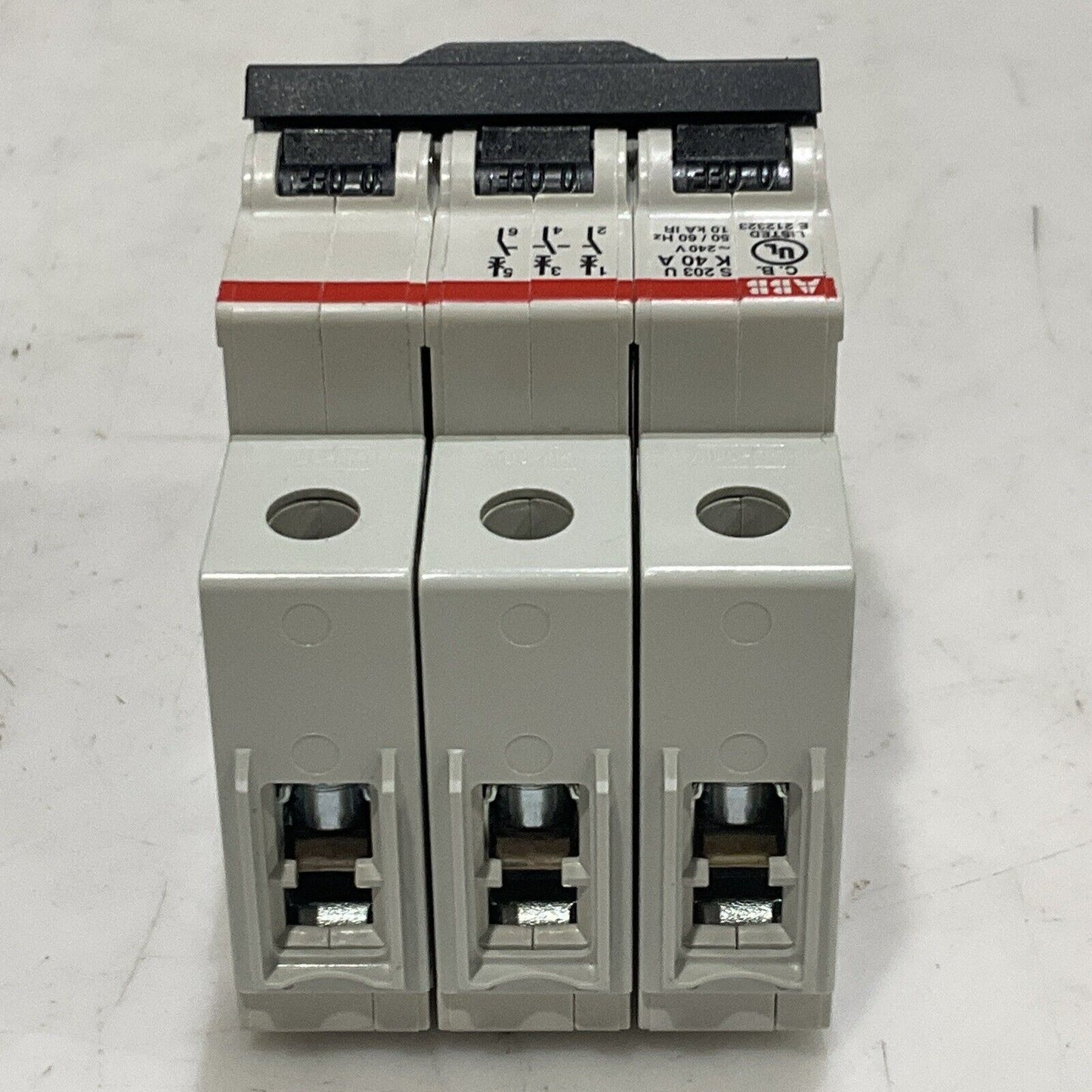 ABB S 203 U K 40 A S203U-K40A MINI CIRCUIT BREAKER 50/60 HZ 240V 40A 3 P U3S