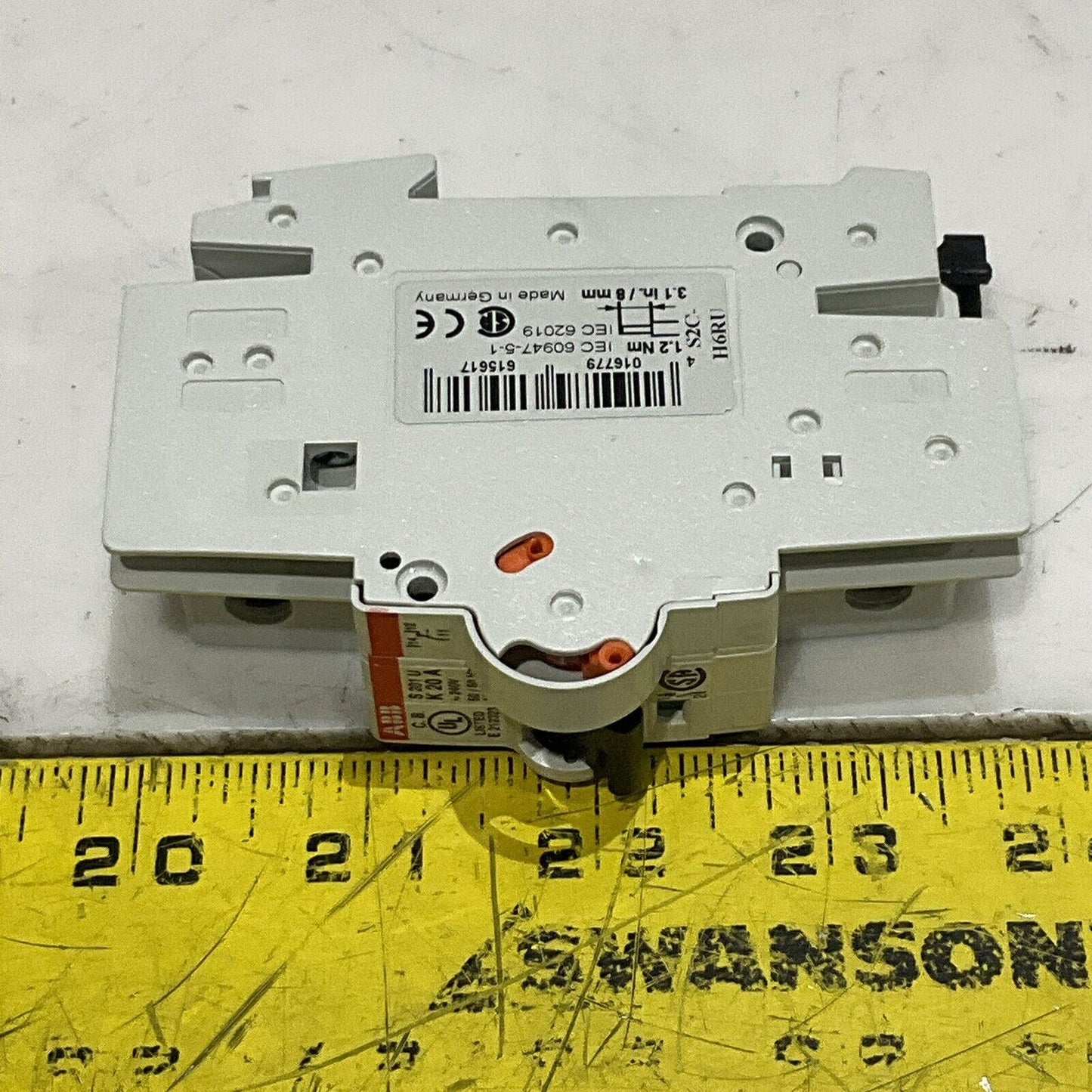 ABB S 201 U K 20 A MINI CIRCUIT BREAKER 240V 50/60HZ LOT OF 4 U3S