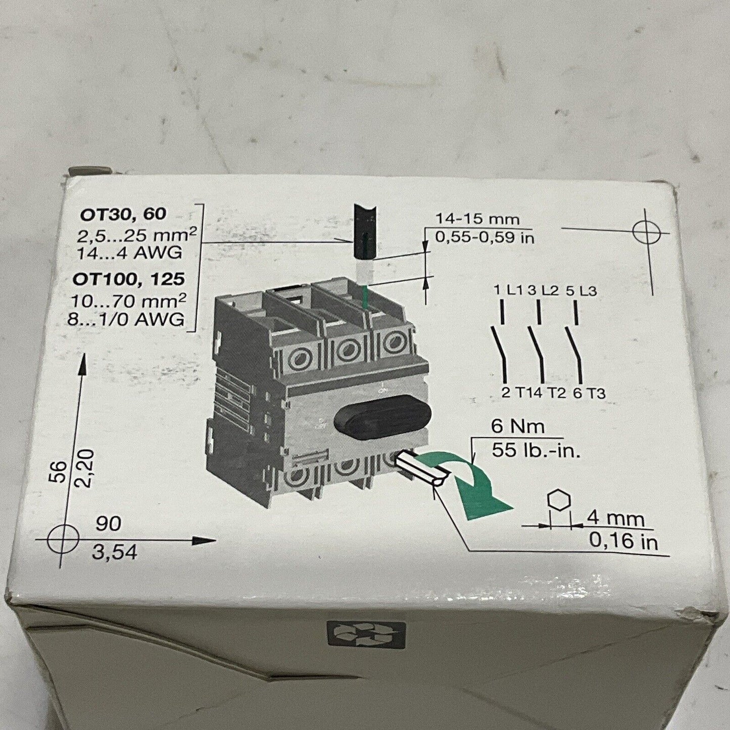 ABB 1SCA105004R1001 OT100F3 DISCONNECTOR SWITCH 100A U3S