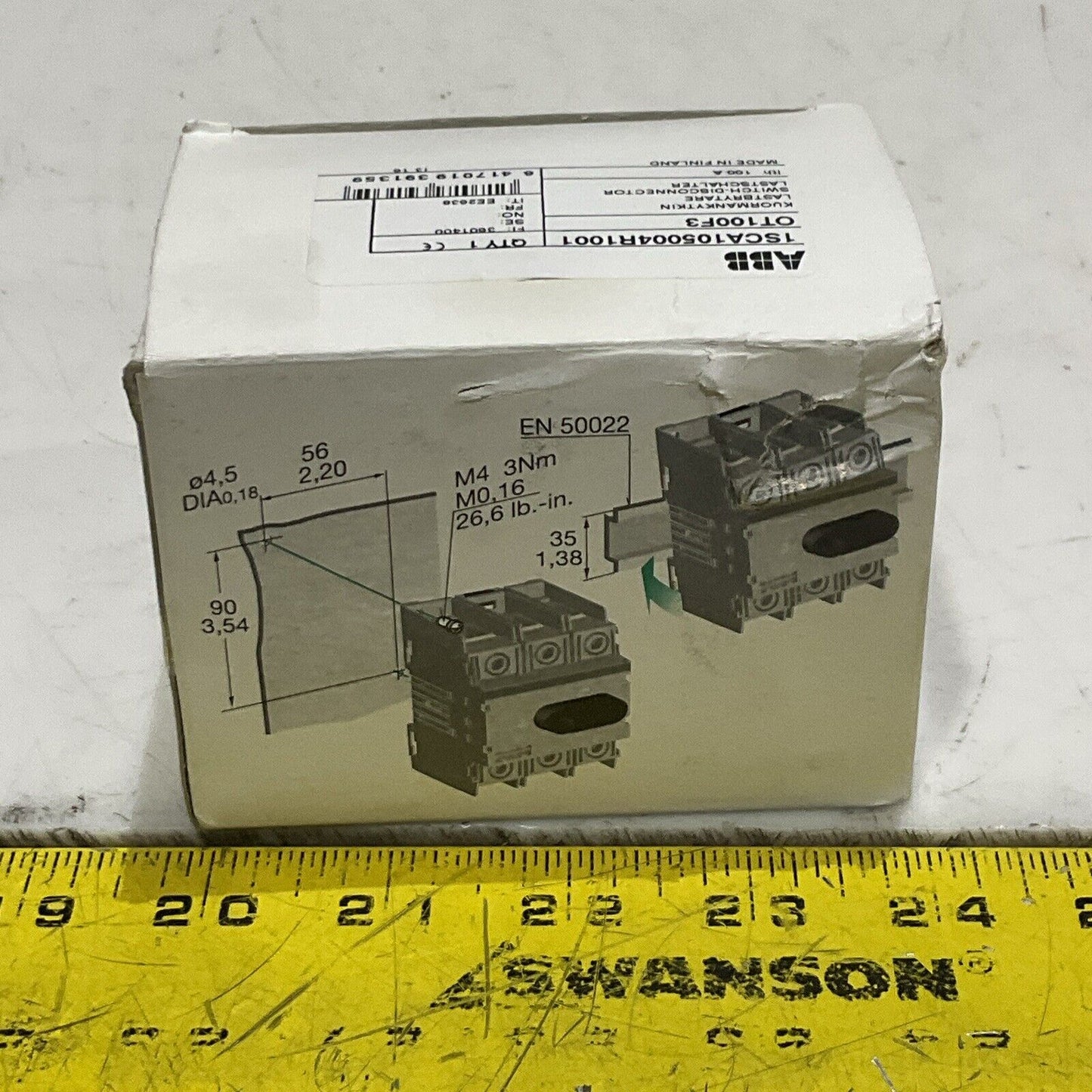 ABB 1SCA105004R1001 OT100F3 DISCONNECTOR SWITCH 100A U3S