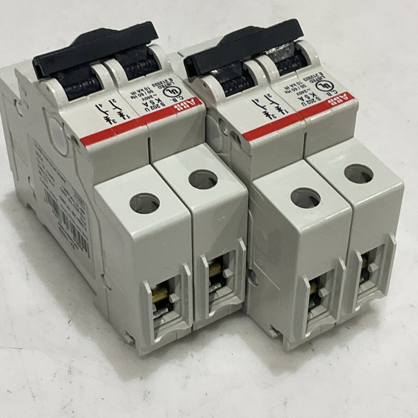 ABB C.B. S 202 U K 5 A CIRCUIT BREAKER 240V 50/60HZ LOT OF 2 U3S