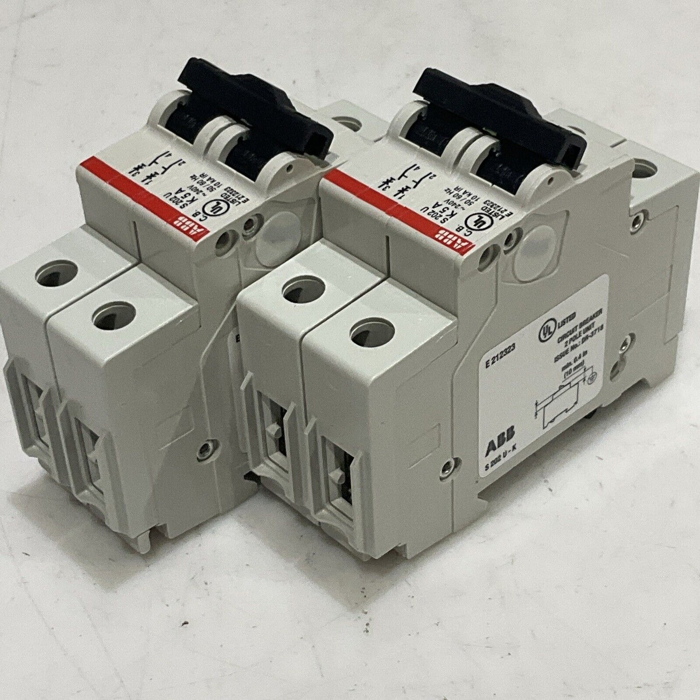 ABB C.B. S 202 U K 5 A CIRCUIT BREAKER 240V 50/60HZ LOT OF 2 U3S