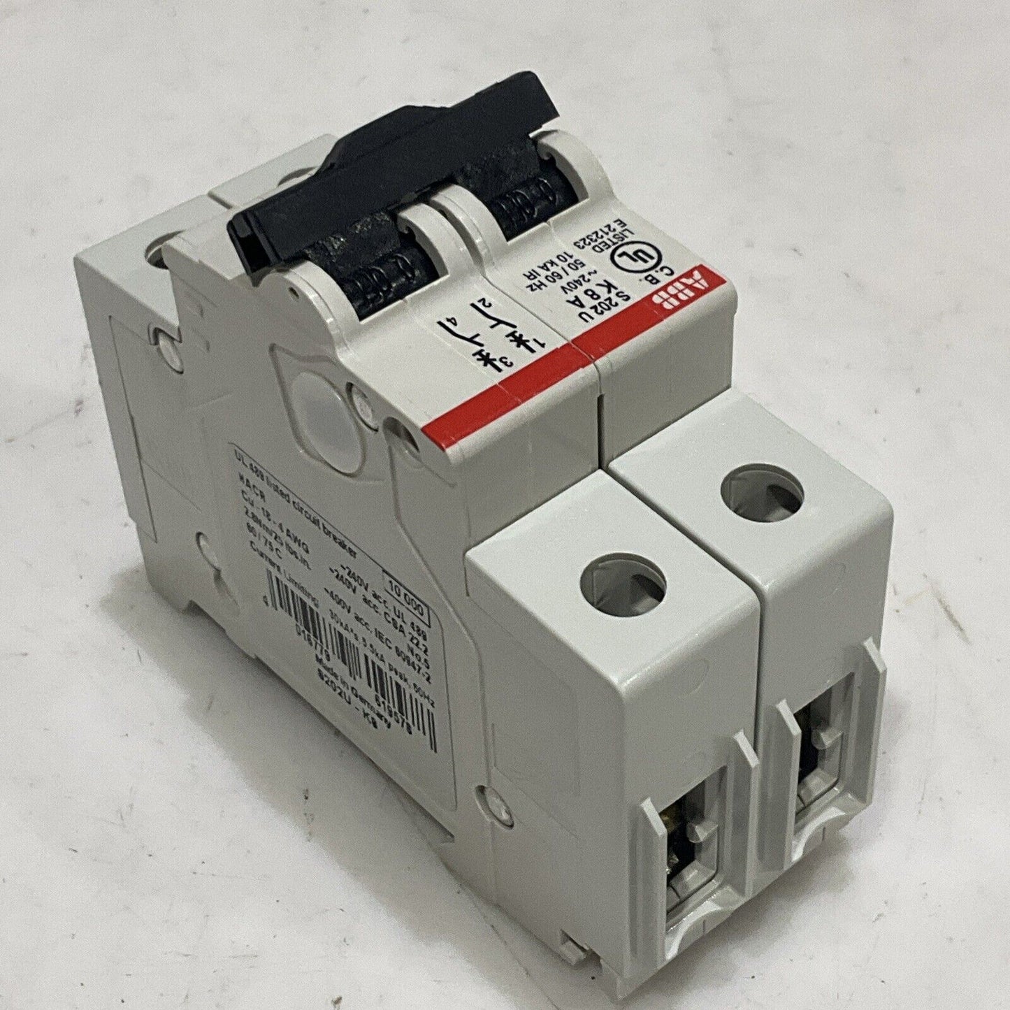 ABB S 202 U K 8 A S202U-K8 MINI CIRCUIT BREAKER 240V 50/60HZ U3S