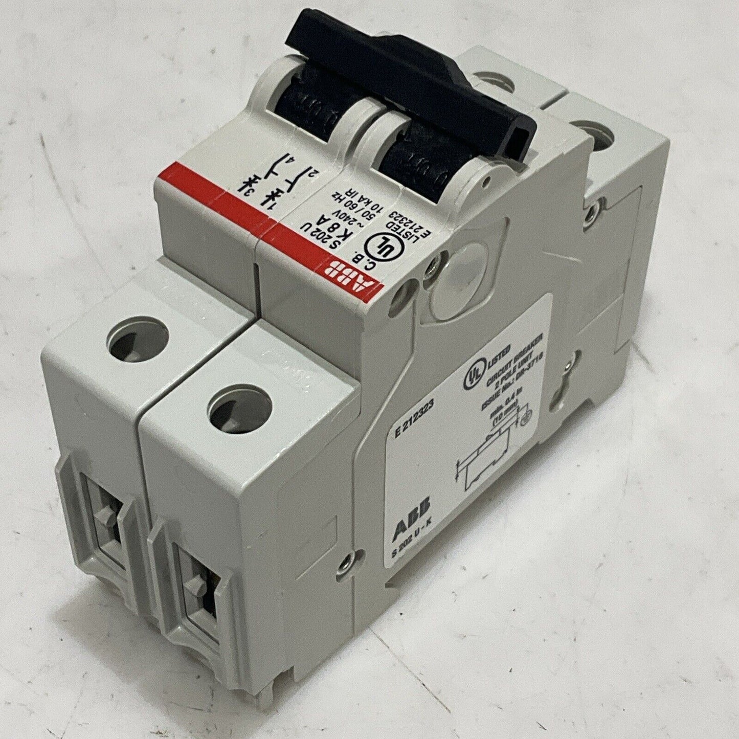 ABB S 202 U K 8 A S202U-K8 MINI CIRCUIT BREAKER 240V 50/60HZ U3S