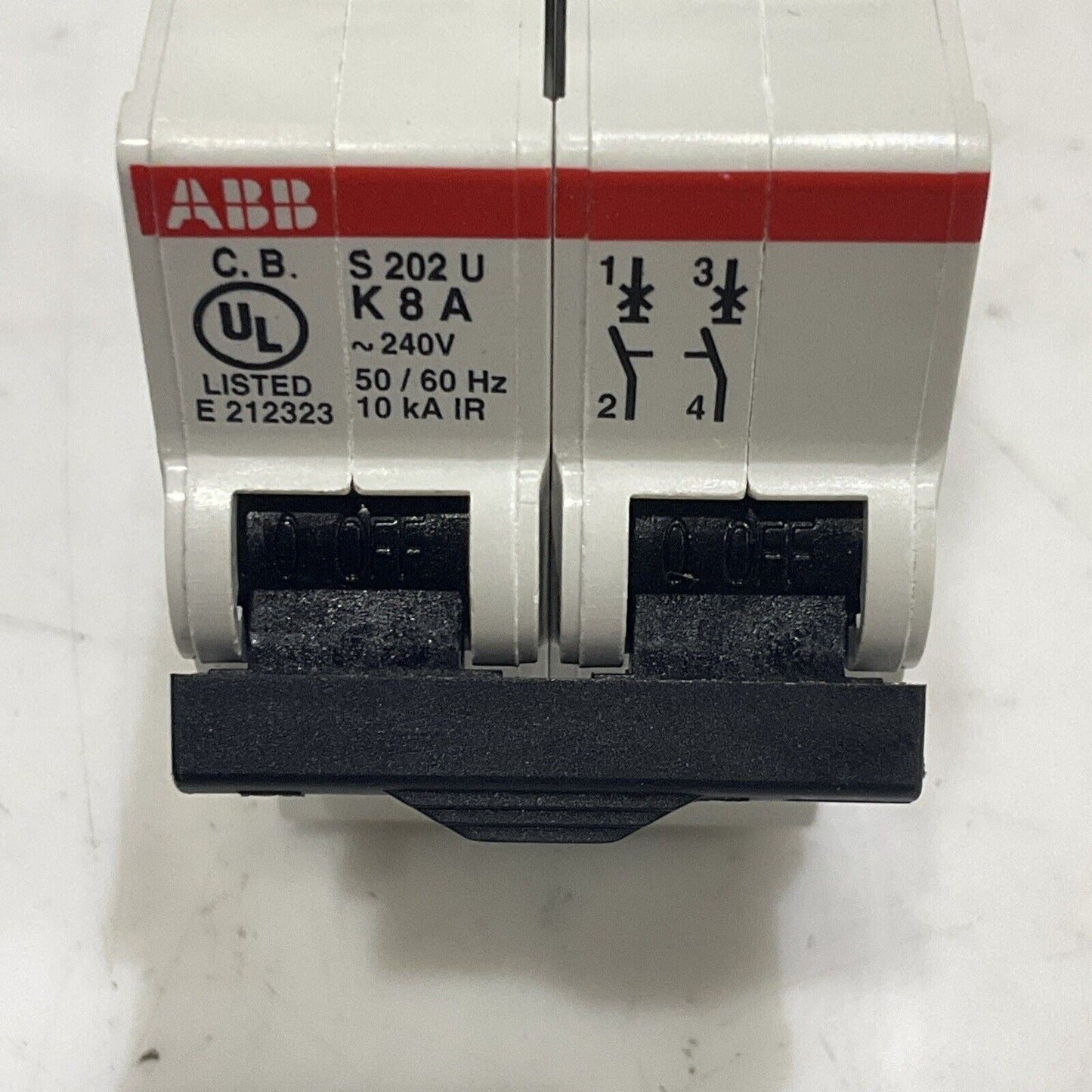 ABB S 202 U K 8 A S202U-K8 MINI CIRCUIT BREAKER 240V 50/60HZ U3S