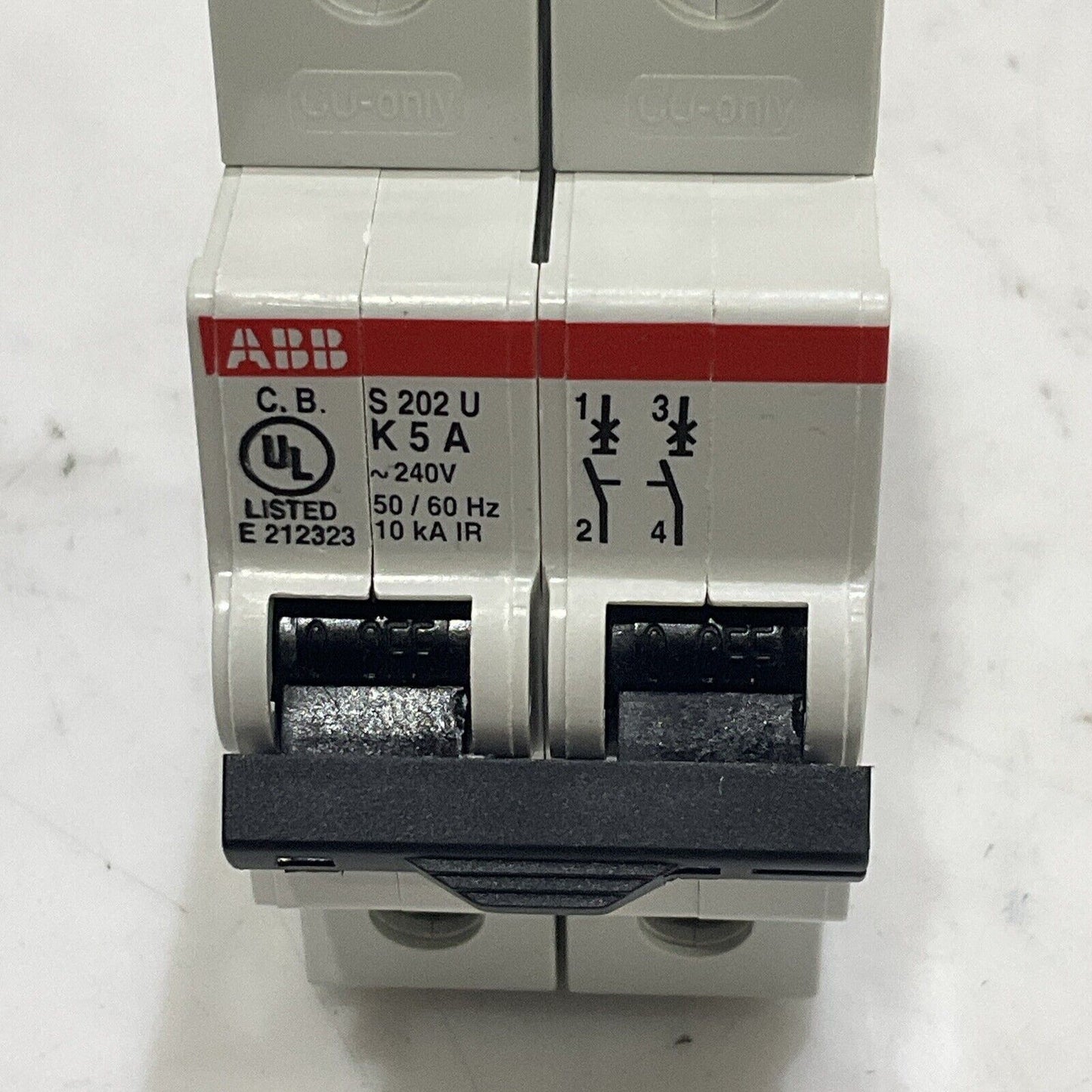 ABB C.B. S 202 U K 5 A CIRCUIT BREAKER 240V 50/60HZ LOT OF 2 U3S