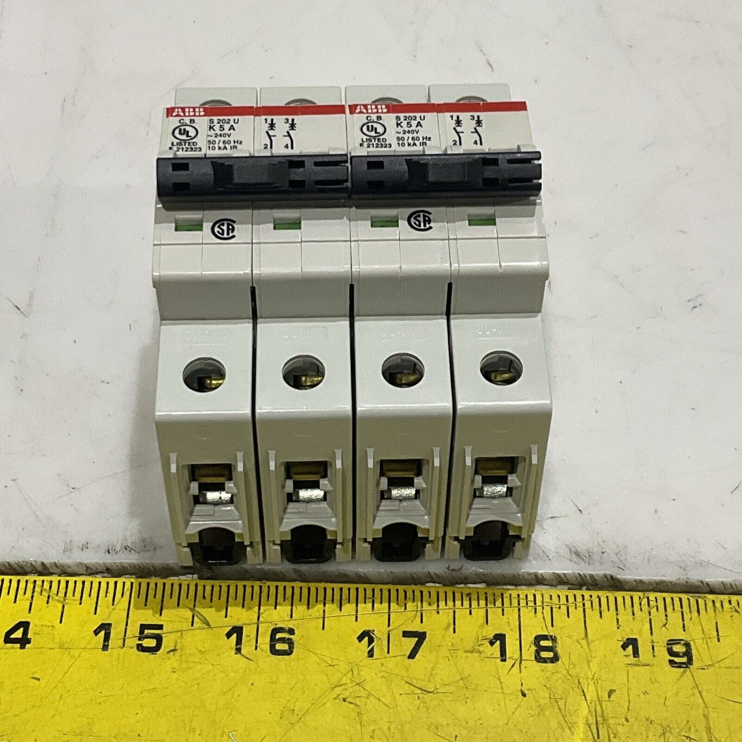 ABB C.B. S 202 U K 5 A CIRCUIT BREAKER 240V 50/60HZ LOT OF 2 U3S