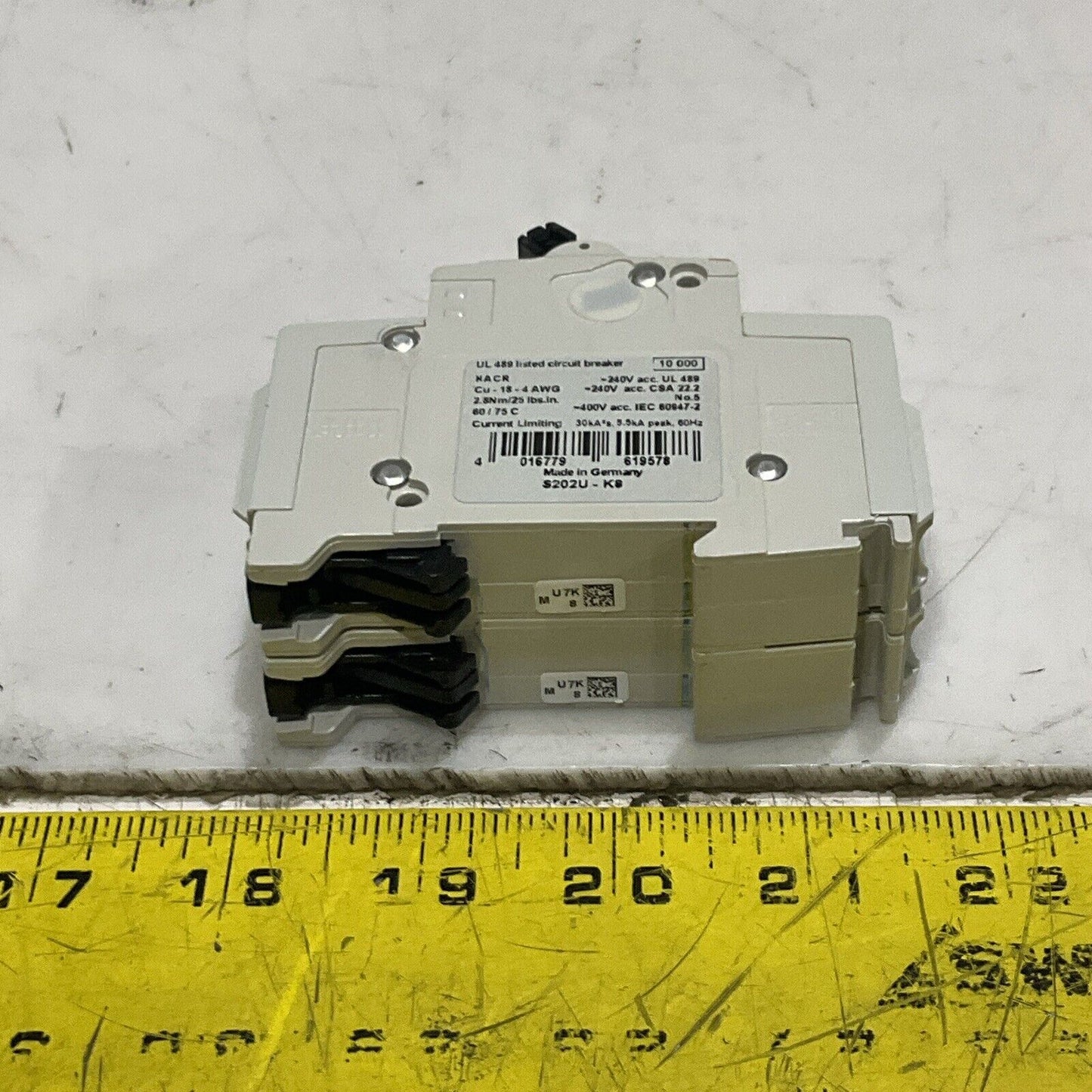 ABB S 202 U K 8 A S202U-K8 MINI CIRCUIT BREAKER 240V 50/60HZ U3S