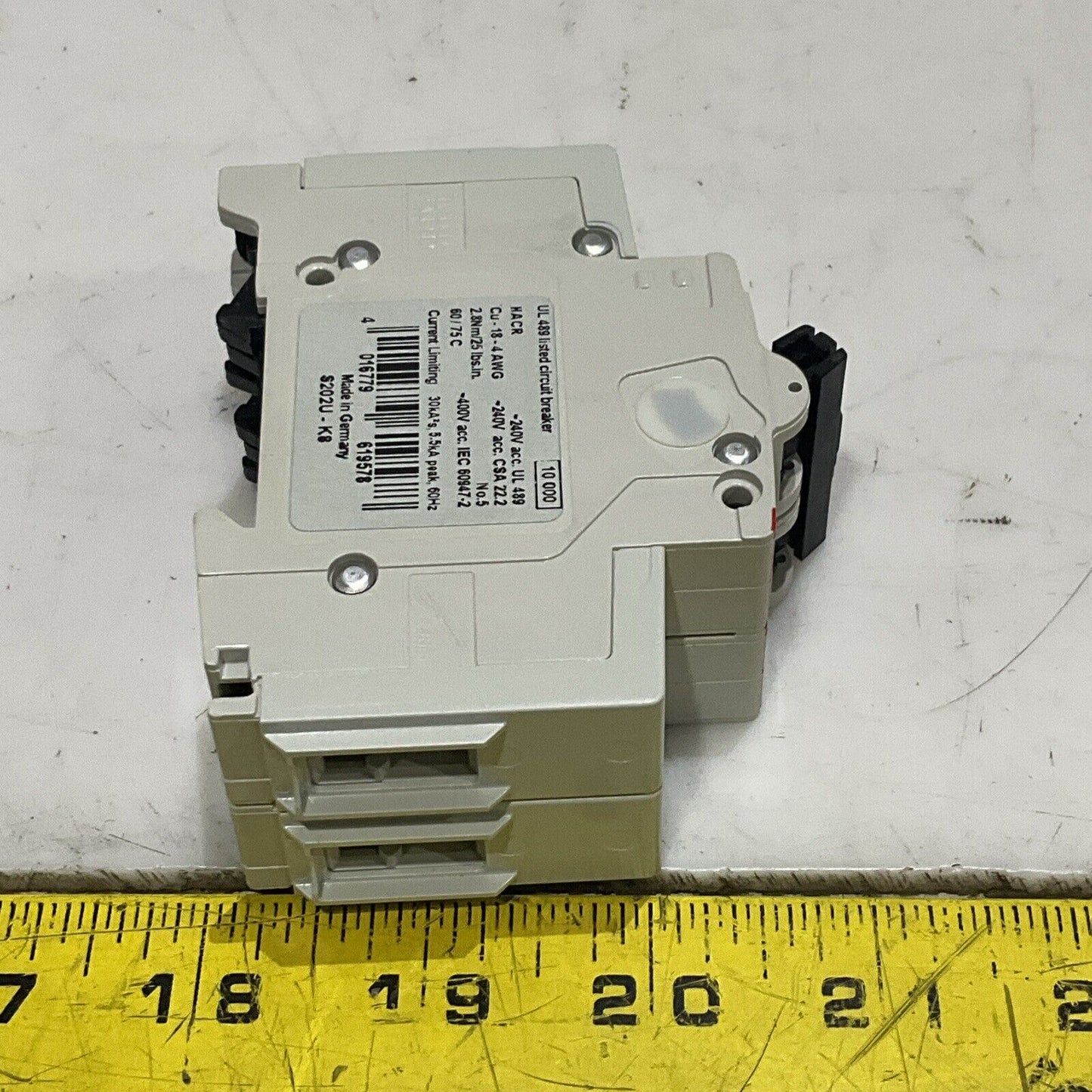 ABB S 202 U K 8 A S202U-K8 MINI CIRCUIT BREAKER 240V 50/60HZ U3S