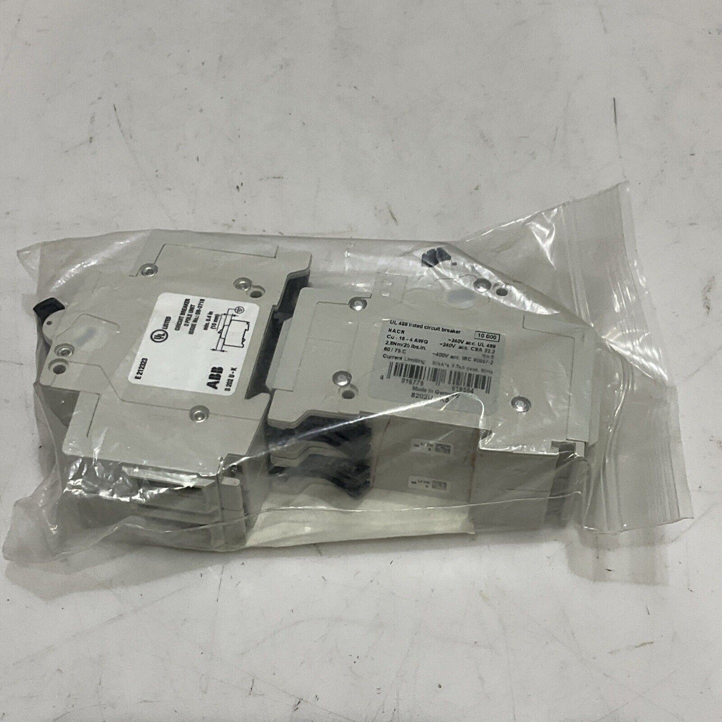 ABB C.B. S 202 U K 5 A CIRCUIT BREAKER 240V 50/60HZ LOT OF 2 U3S