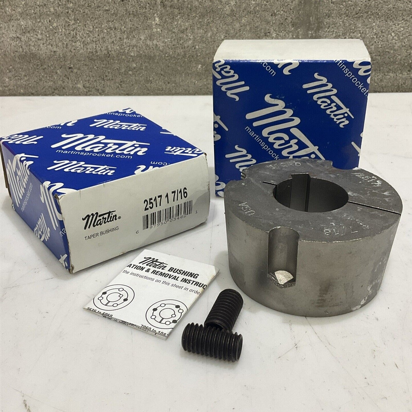 MARTIN 2517 1-7/16 TAPER BUSHING 1 7/16” LOT OF 2 U3S