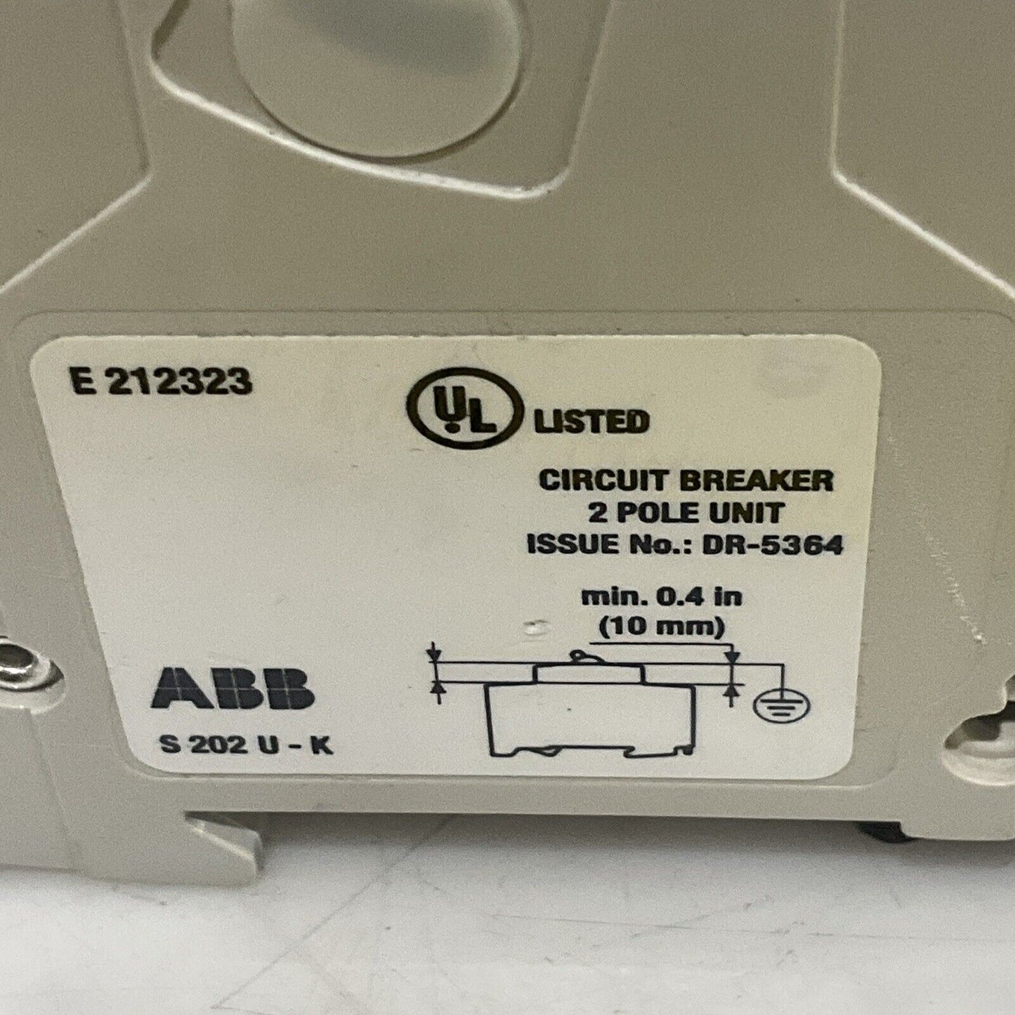 ABB S 203 U K 6 A CIRCUIT BREAKER 2 P 50/60 HZ LOT OF 6 U3S