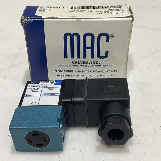 MAC PME-111JA PNEUMATIC SOLENOID VALVE 120/110 V 50/60 HZ 6.8 W U3S