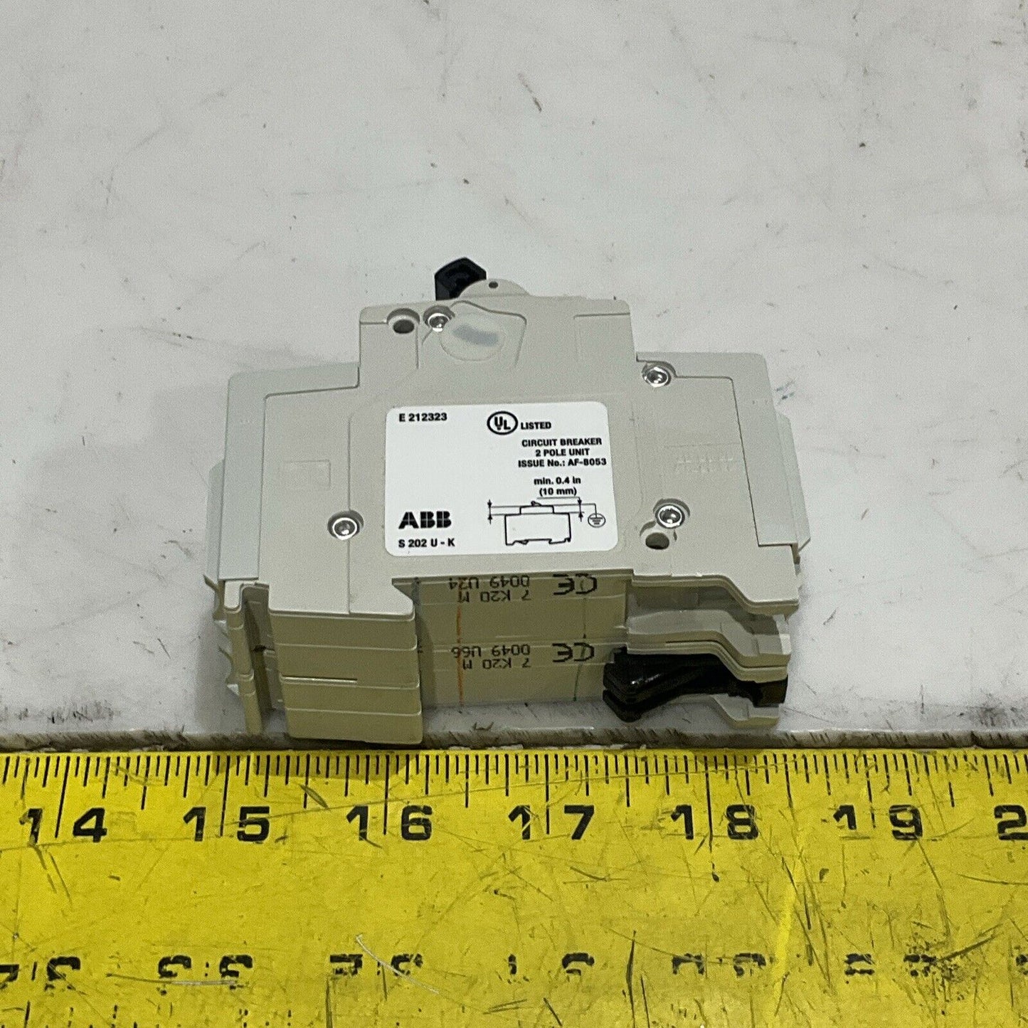 ABB S202U K 60 A CIRCUIT BREAKER 50/60 HZ 2 POLE 240V U3S