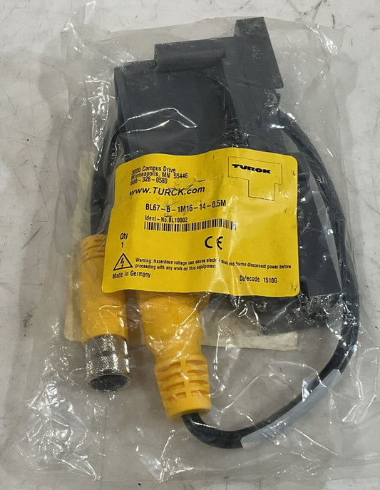 TURCK BL67-B-1M16-14-0.5M BASE MODULE CABLE ASSEMBLY U3S