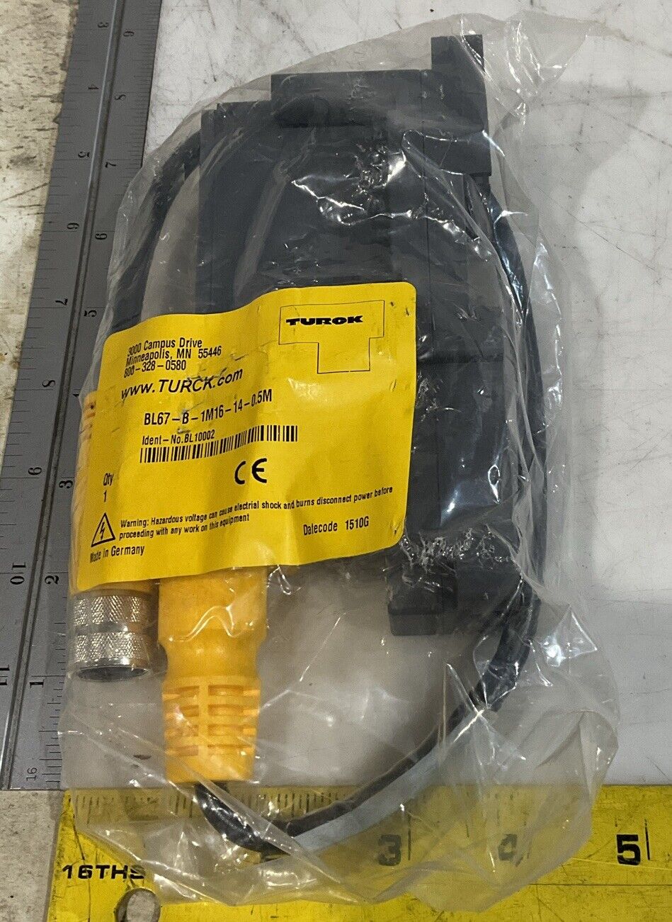 TURCK BL67-B-1M16-14-0.5M BASE MODULE CABLE ASSEMBLY U3S