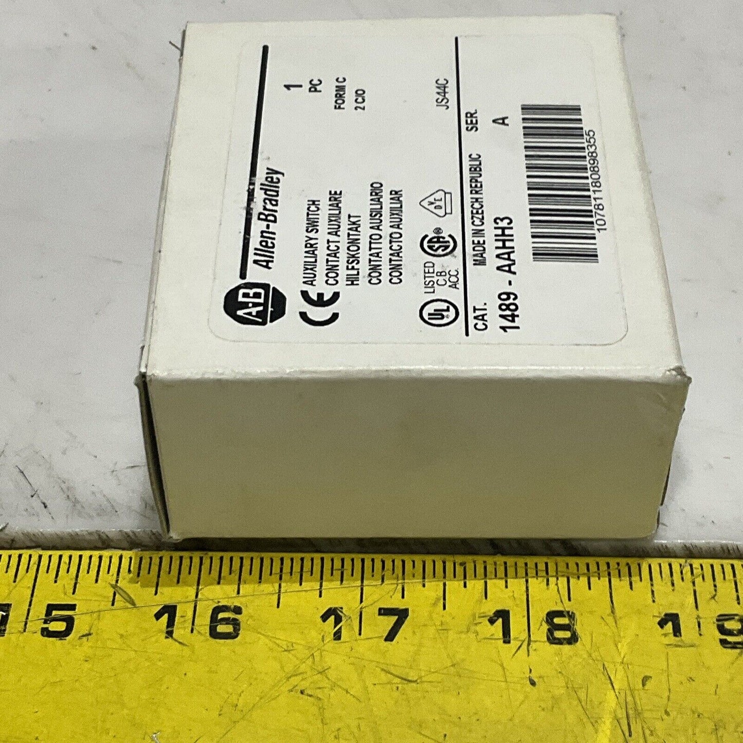 AB ALLEN BRADLEY 1489-AAHH3 AUXILIARY SWITCH SERIES A 230 VAC 110VDC U3S