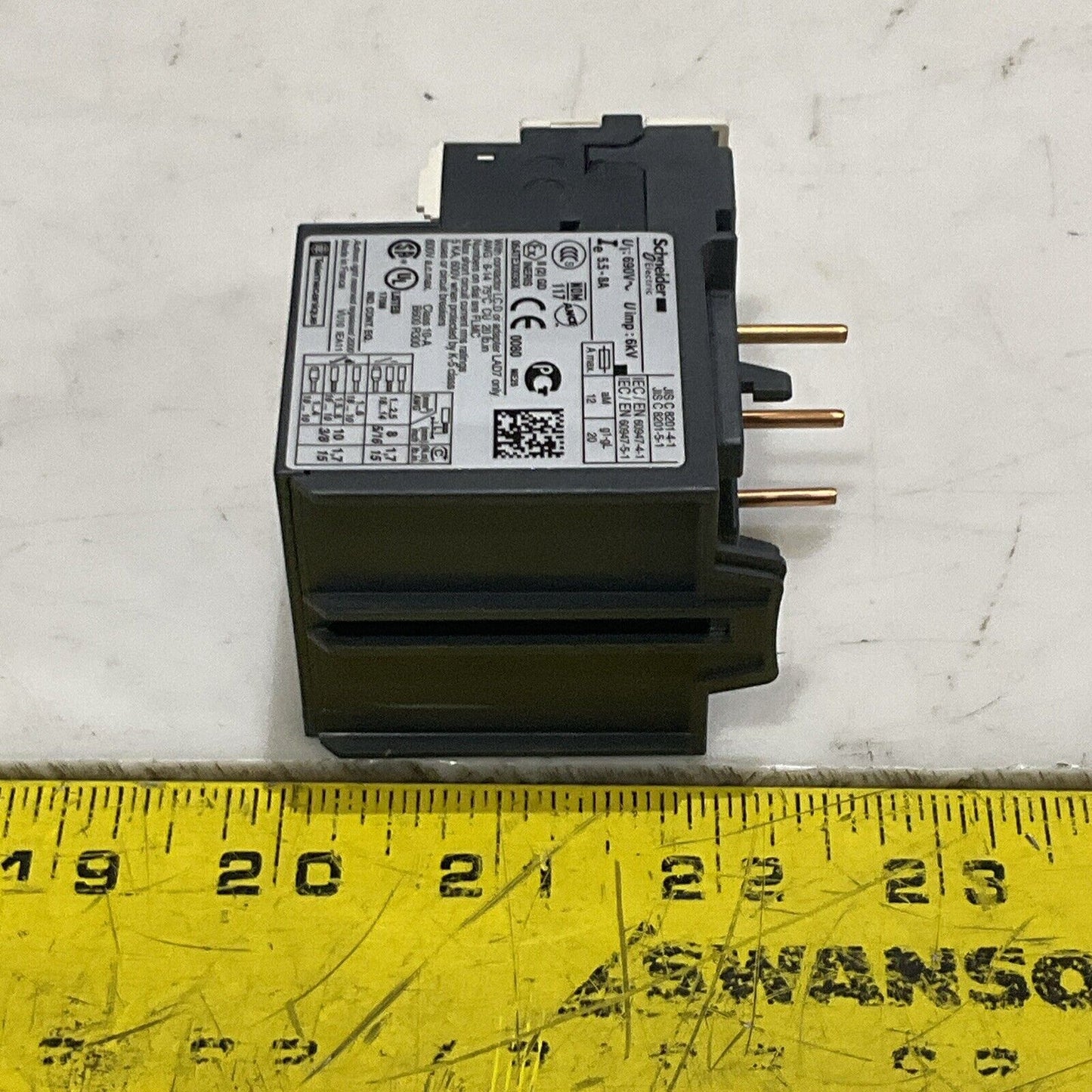 SCHNEIDER ELECTRIC LRD12 TESYS 034680 OVERLOAD RELAY 5.5-8A U3S