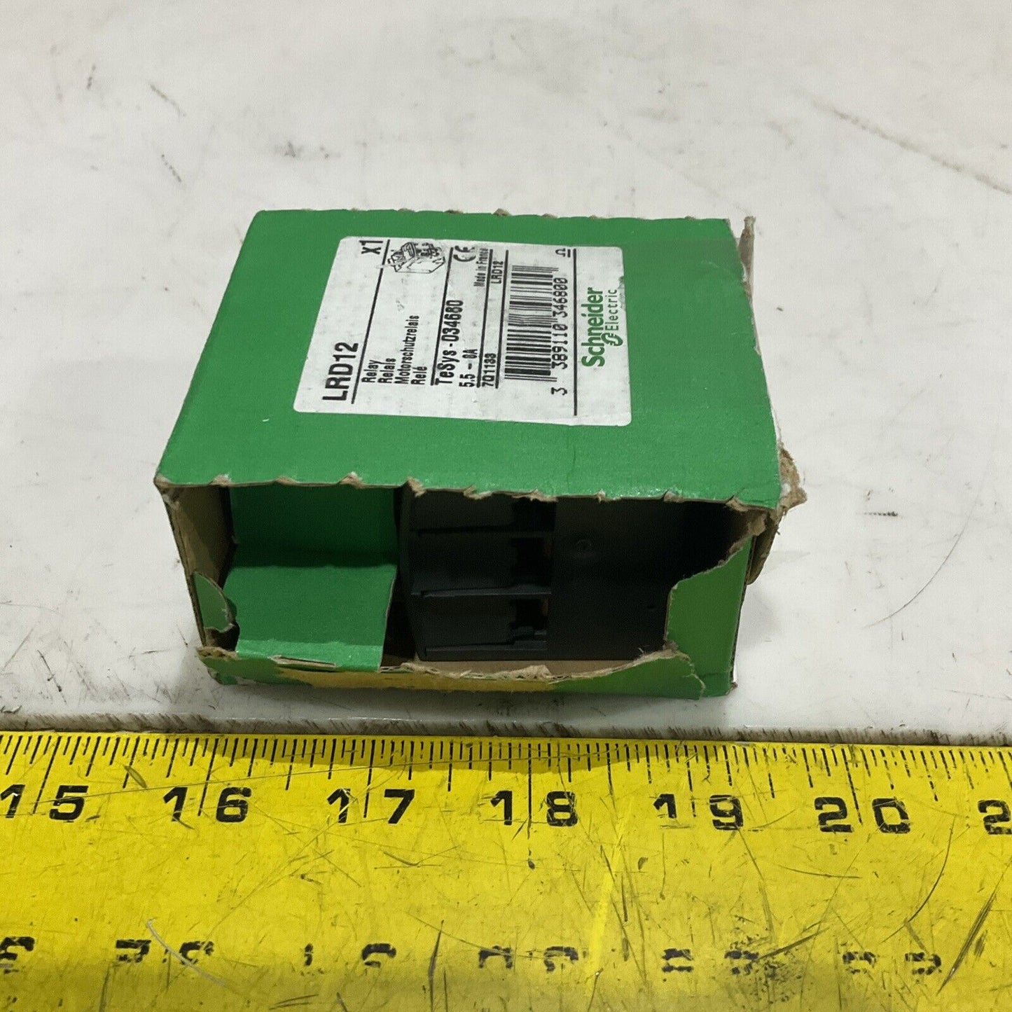 SCHNEIDER ELECTRIC LRD12 TESYS 034680 OVERLOAD RELAY 5.5-8A U3S