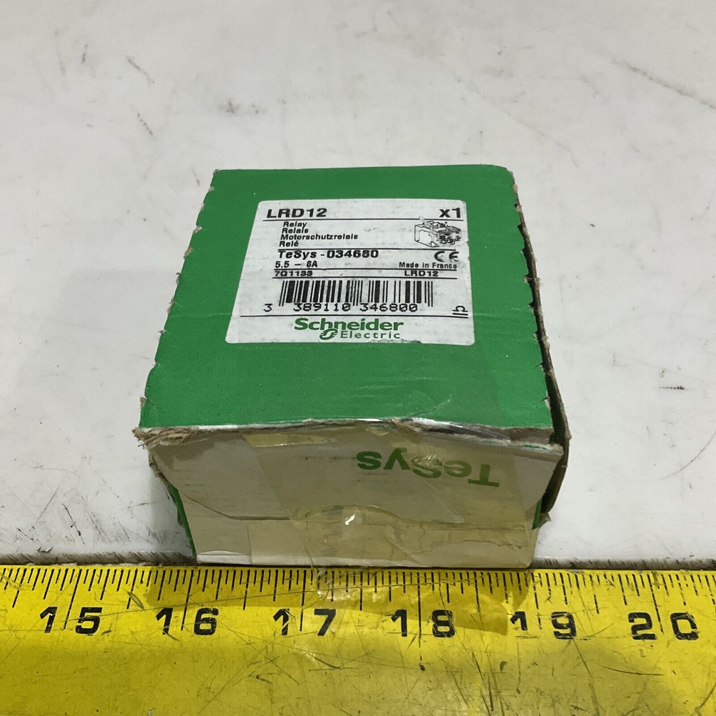 SCHNEIDER ELECTRIC LRD12 TESYS 034680 OVERLOAD RELAY 5.5-8A U3S