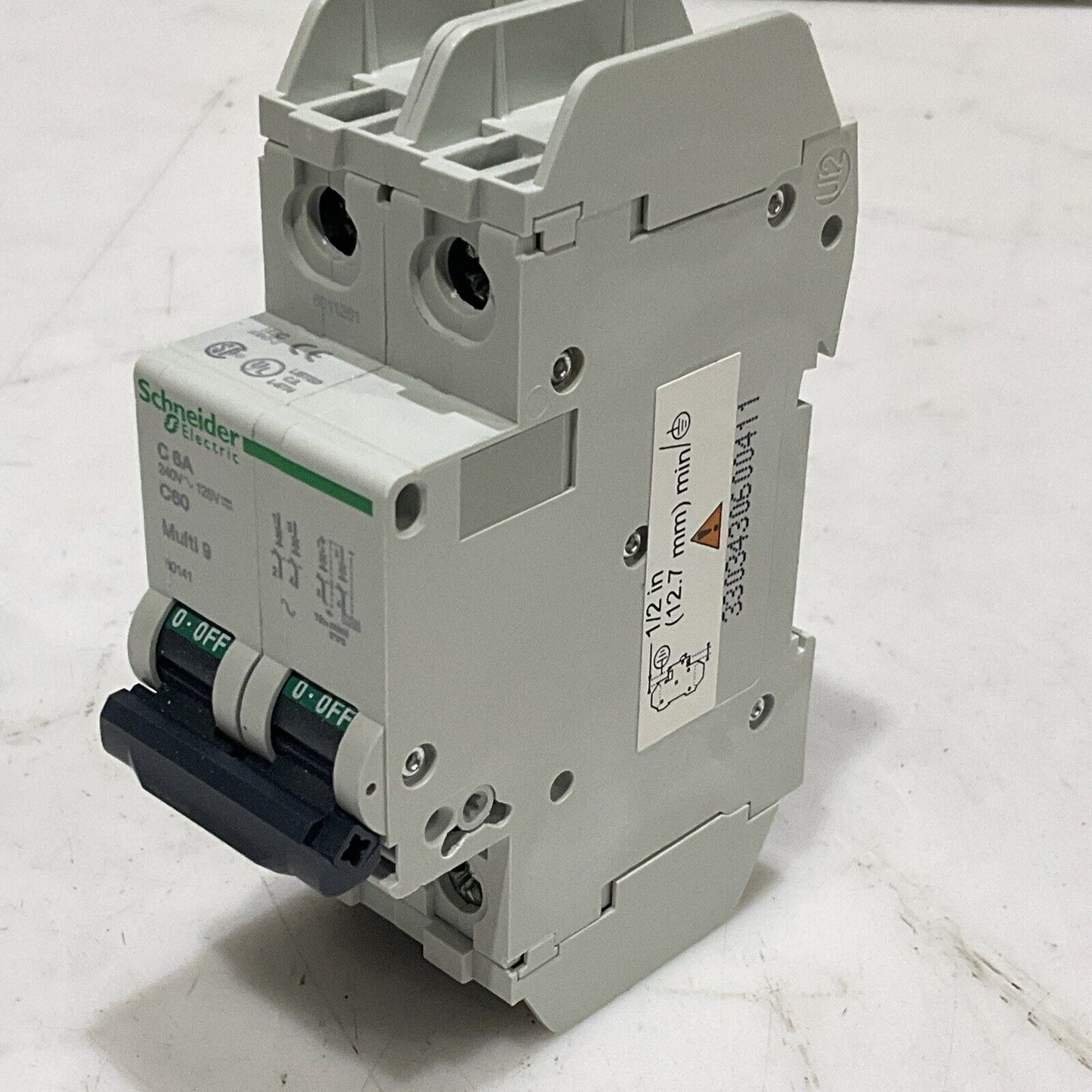 SCHNEIDER ELECTRIC MULTI 9 C60 2P C6A 60141 MINI CIRCUIT BREAKER 240V 125V U3S