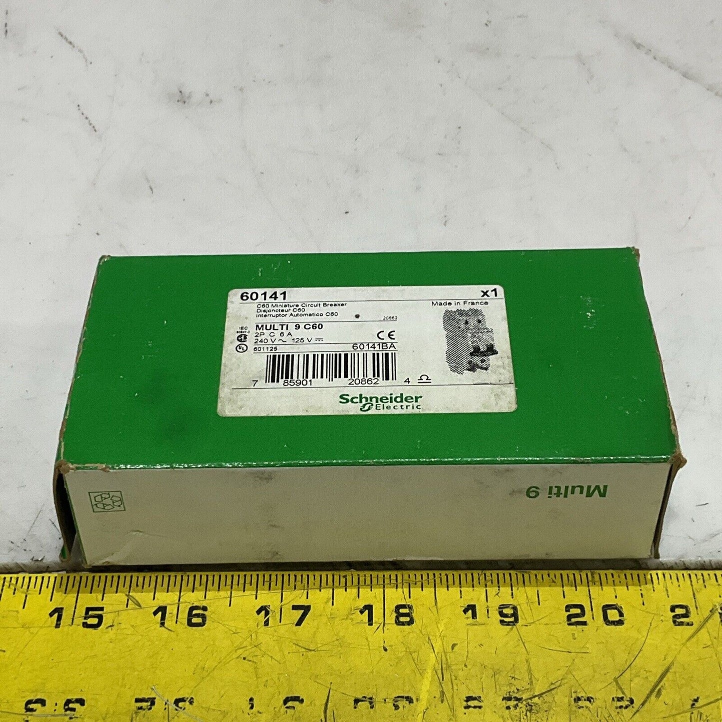 SCHNEIDER ELECTRIC MULTI 9 C60 2P C6A 60141 MINI CIRCUIT BREAKER 240V 125V U3S