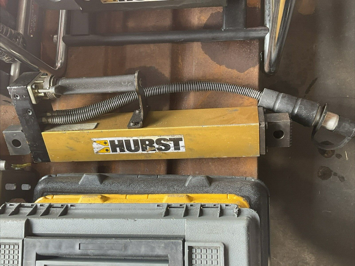 HURST JAWS OF LIFE SYSTEM, SPREADER CUTTER GAS HYDRAULIC PUMP, HOSE REELS, ETC