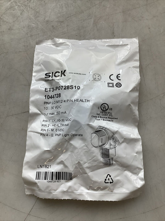 SICK 1044728 ET3-P0728S10 PHOTOELECTRIC SENSOR U3S