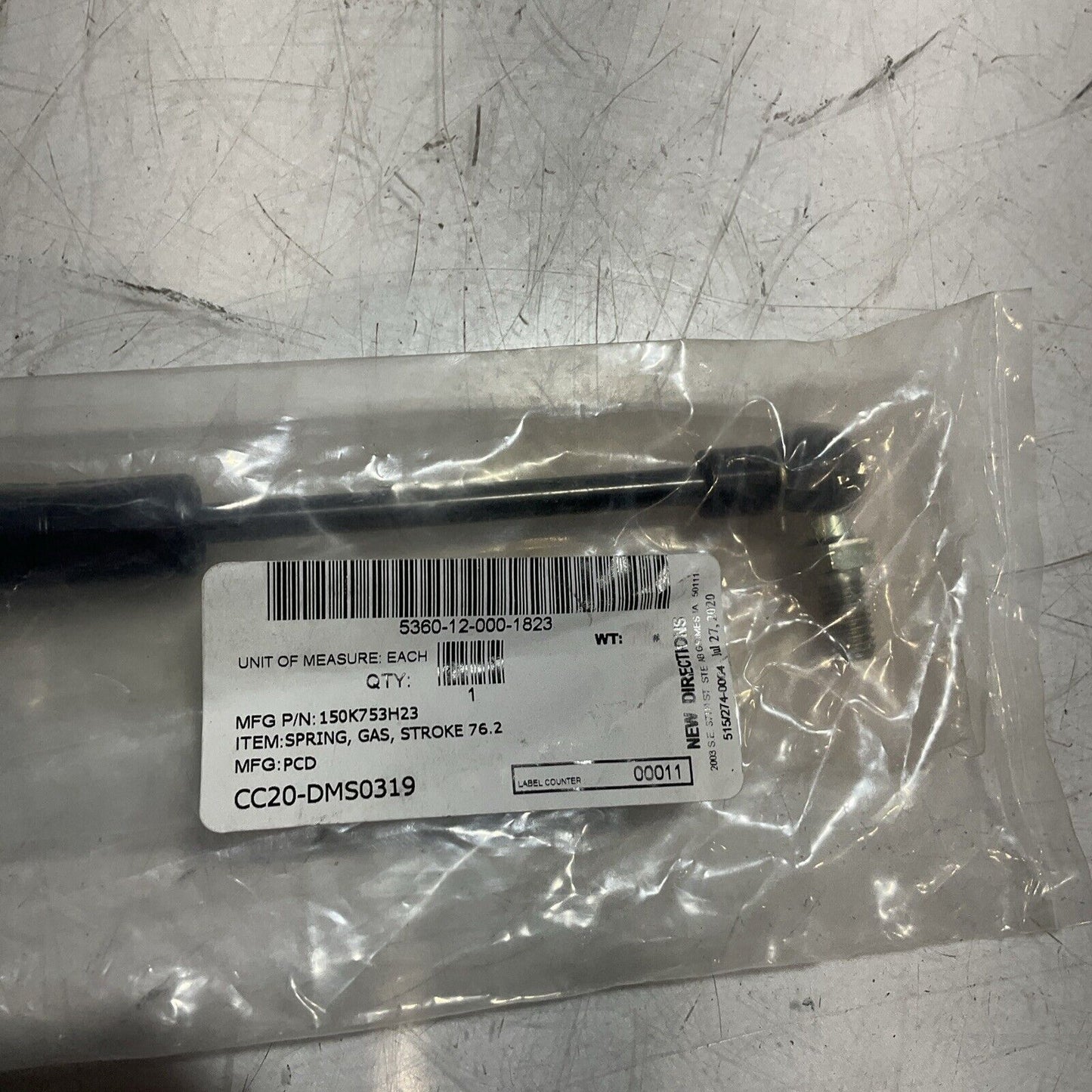 IGS VOLUMELINE  66U076214ZZ0101 30/20HIGH PRESSURE SPRING GAS  22LBS FORCE  U3S