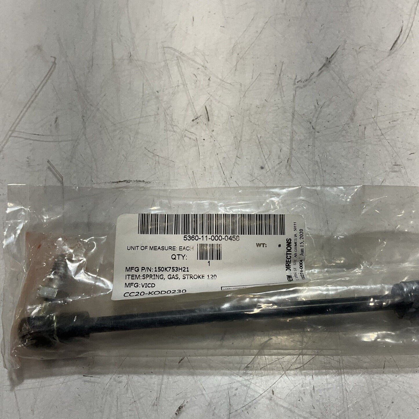 IGS VOLUMELINE  66U120280ZZ0111 24/20 HIGH PRESSURE  SPRING GAS 25LBS FORCE U3S