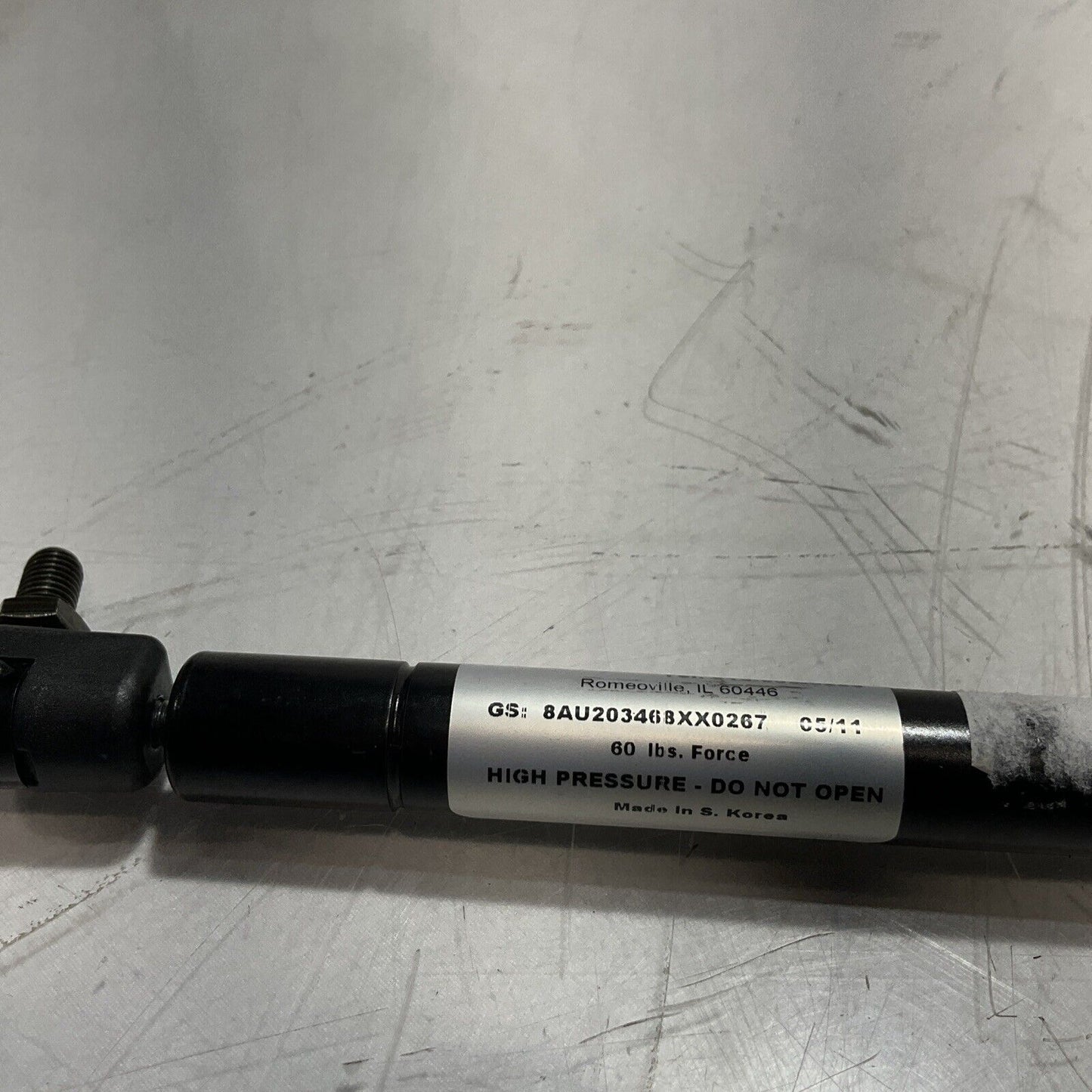 IGS VOLUMELINE 8AU203468XX0267 05/11  HIGH PRESSURE GAS SPRING 60LBS FORCE  U3S