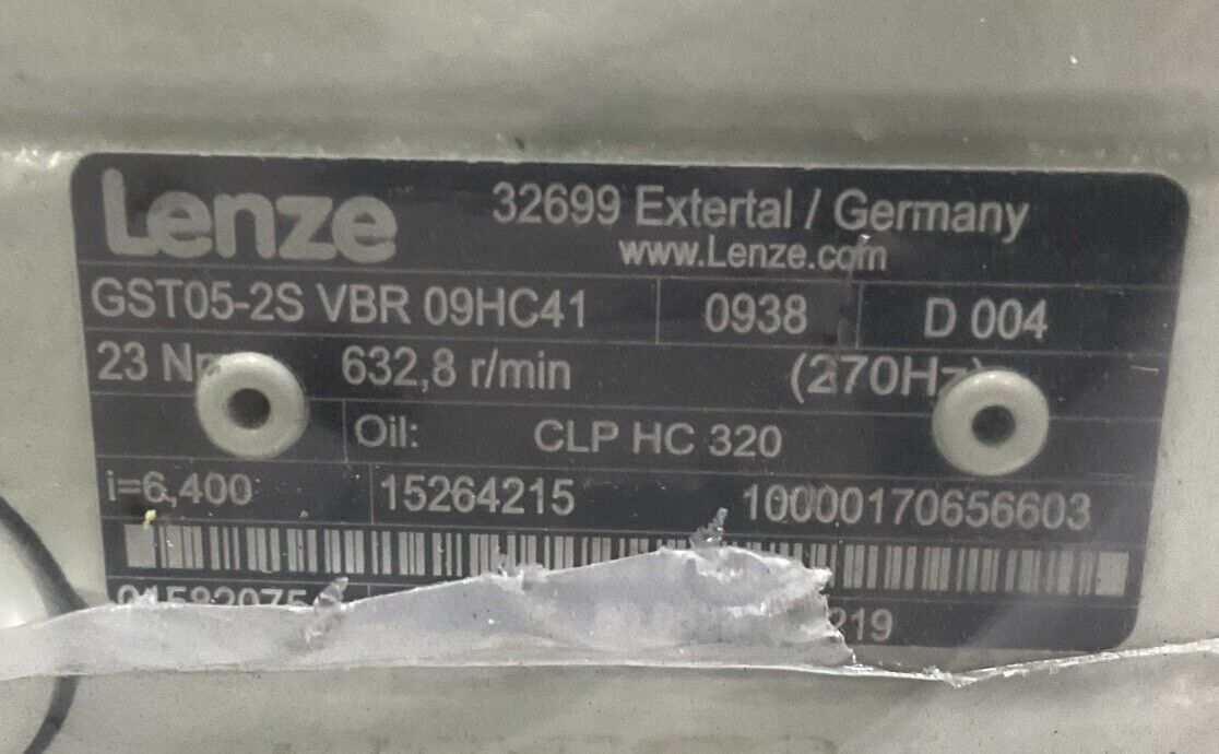 LENZE GST05-2S VBR 09HC41 SERVO MOTOR U3S